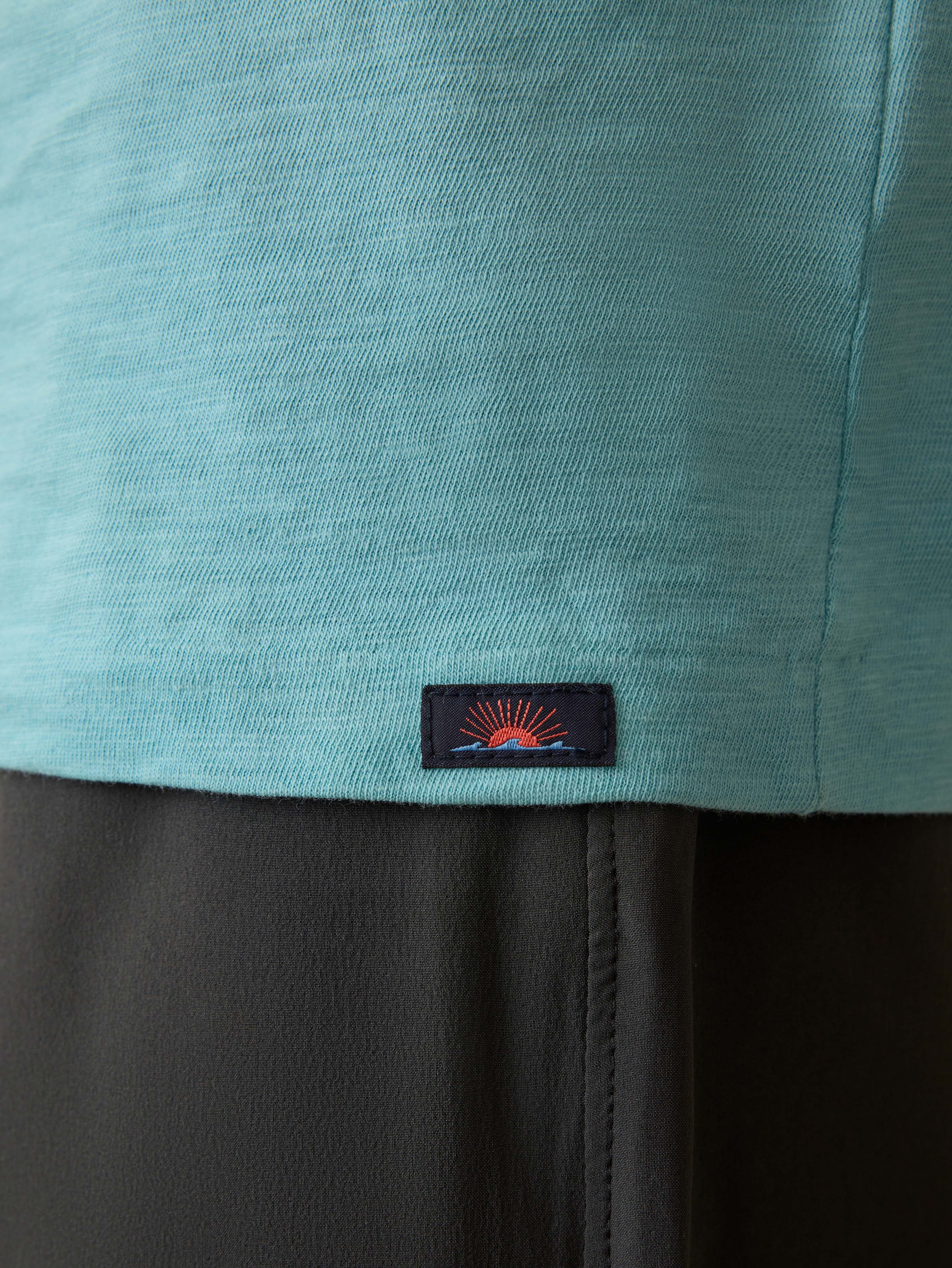 Sunwashed Regenerative Tee - Teal Sea | Faherty Brand