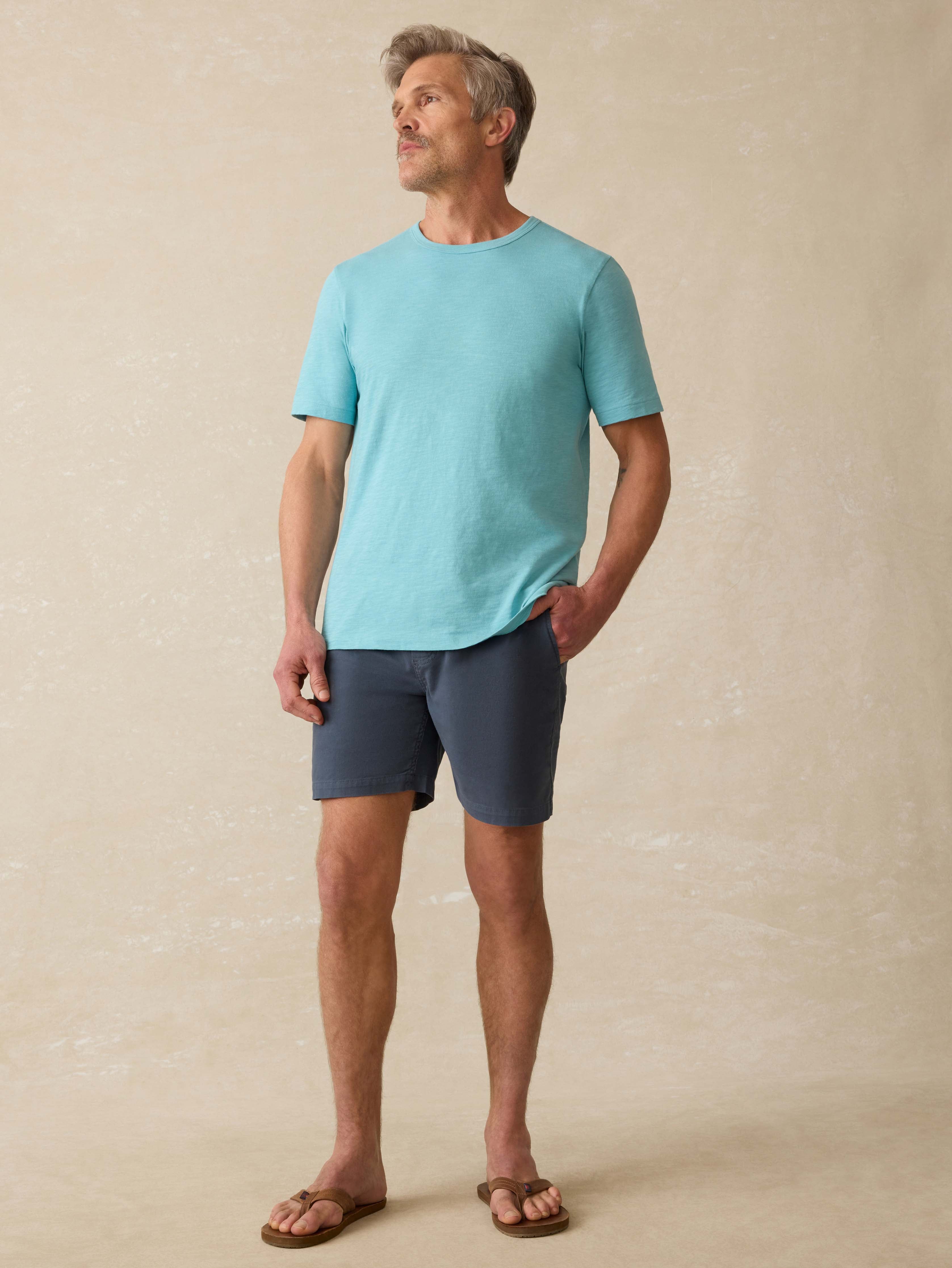 Sunwashed Regenerative Tee - Teal Sea | Faherty Brand