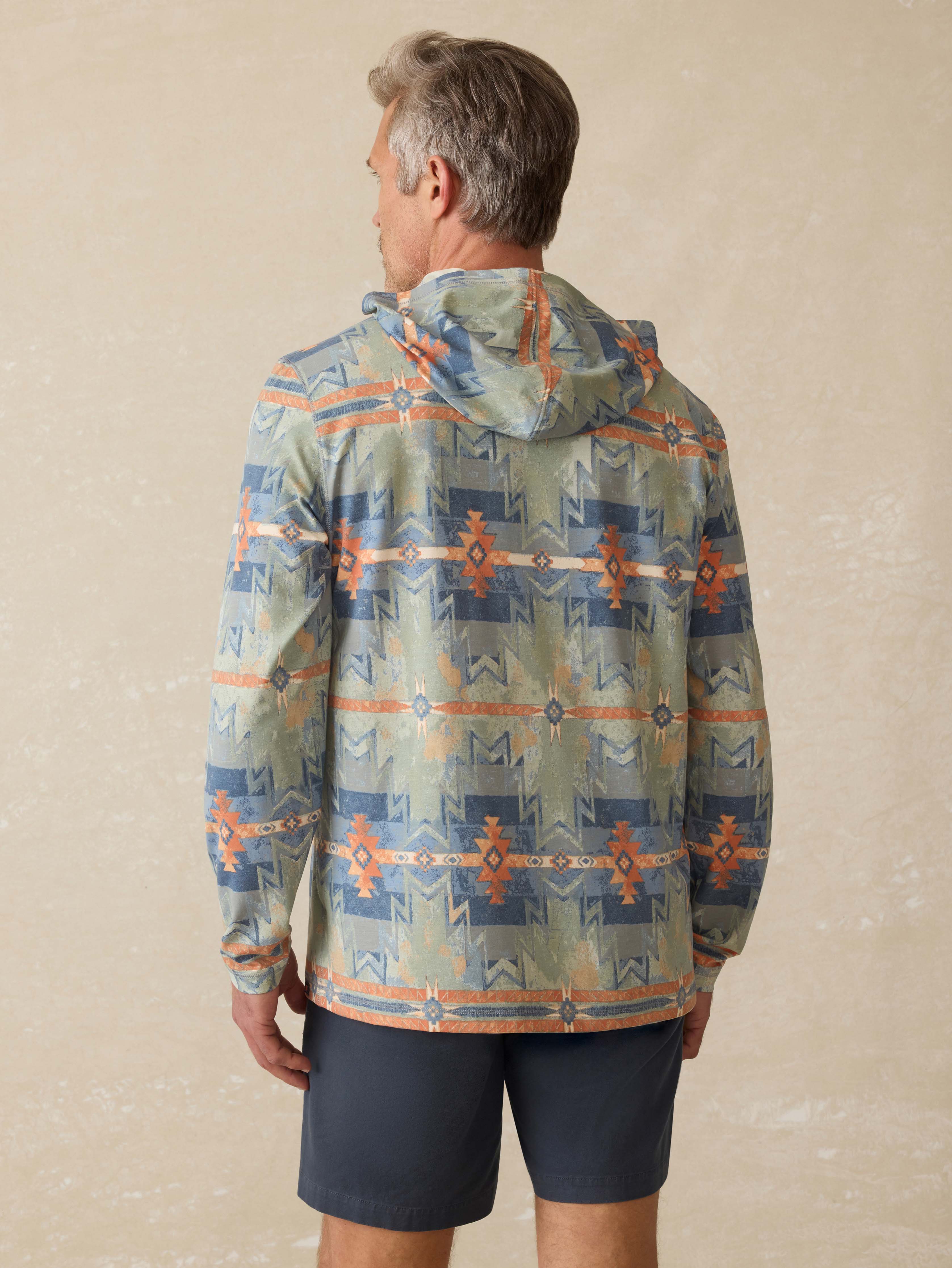 Doug Good Feather Shorelite Upf Hoodie - Daybreak Star Nation | Faherty Brand