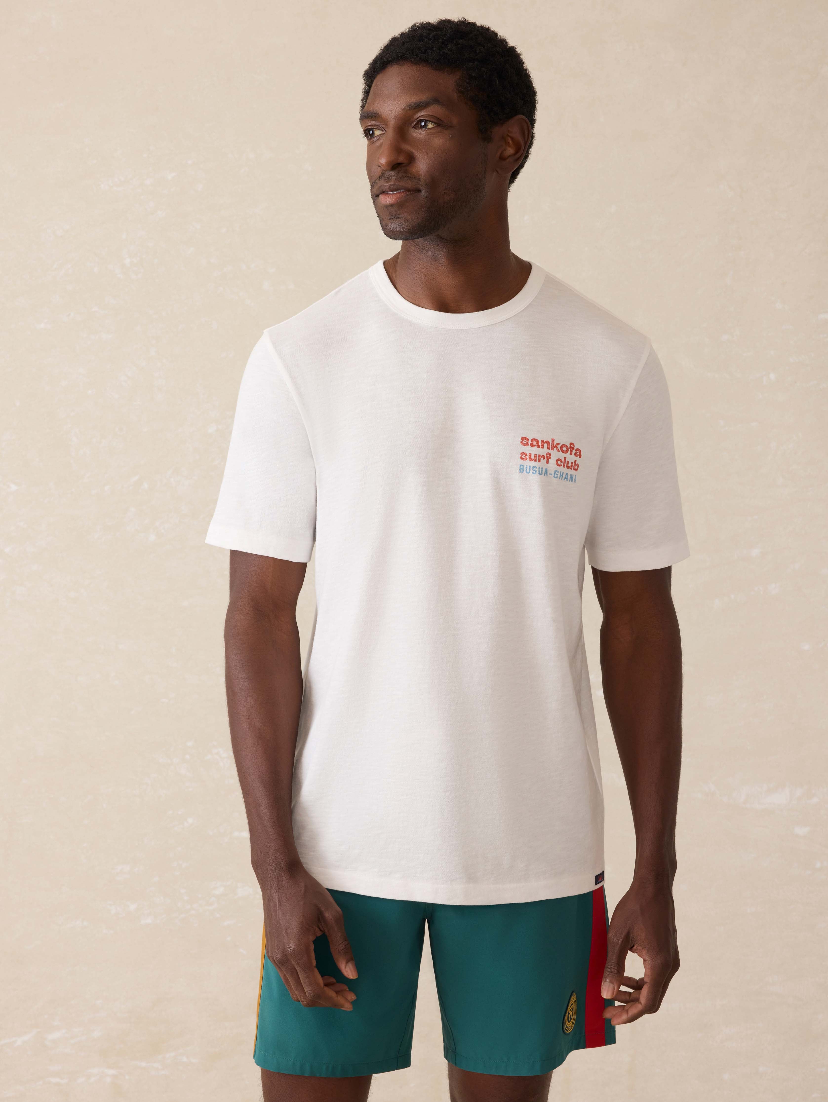 Ghana Short-Sleeve Flag Graphic Tee - White | Faherty Brand