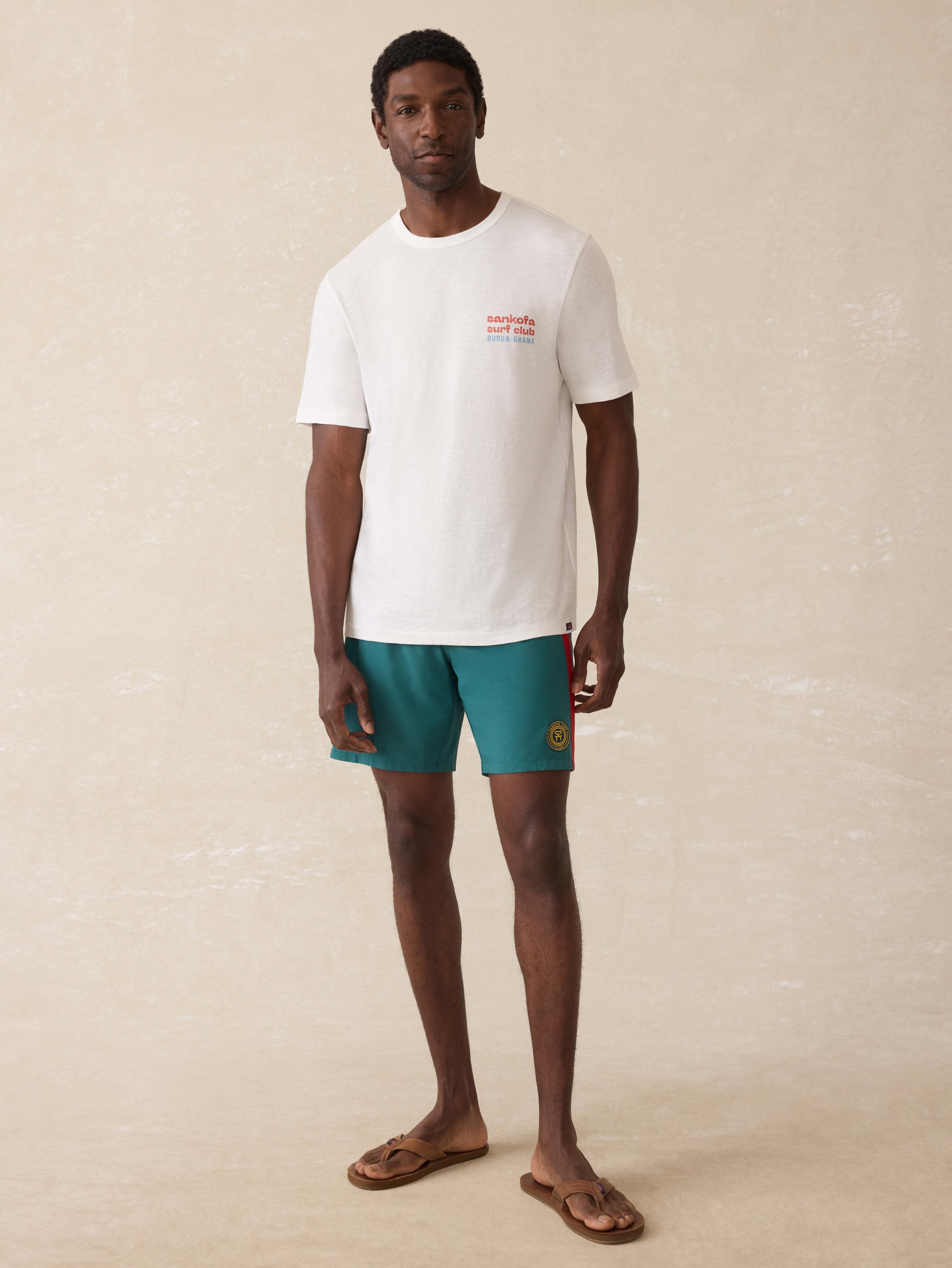Ghana Short-Sleeve Flag Graphic Tee - White | Faherty Brand