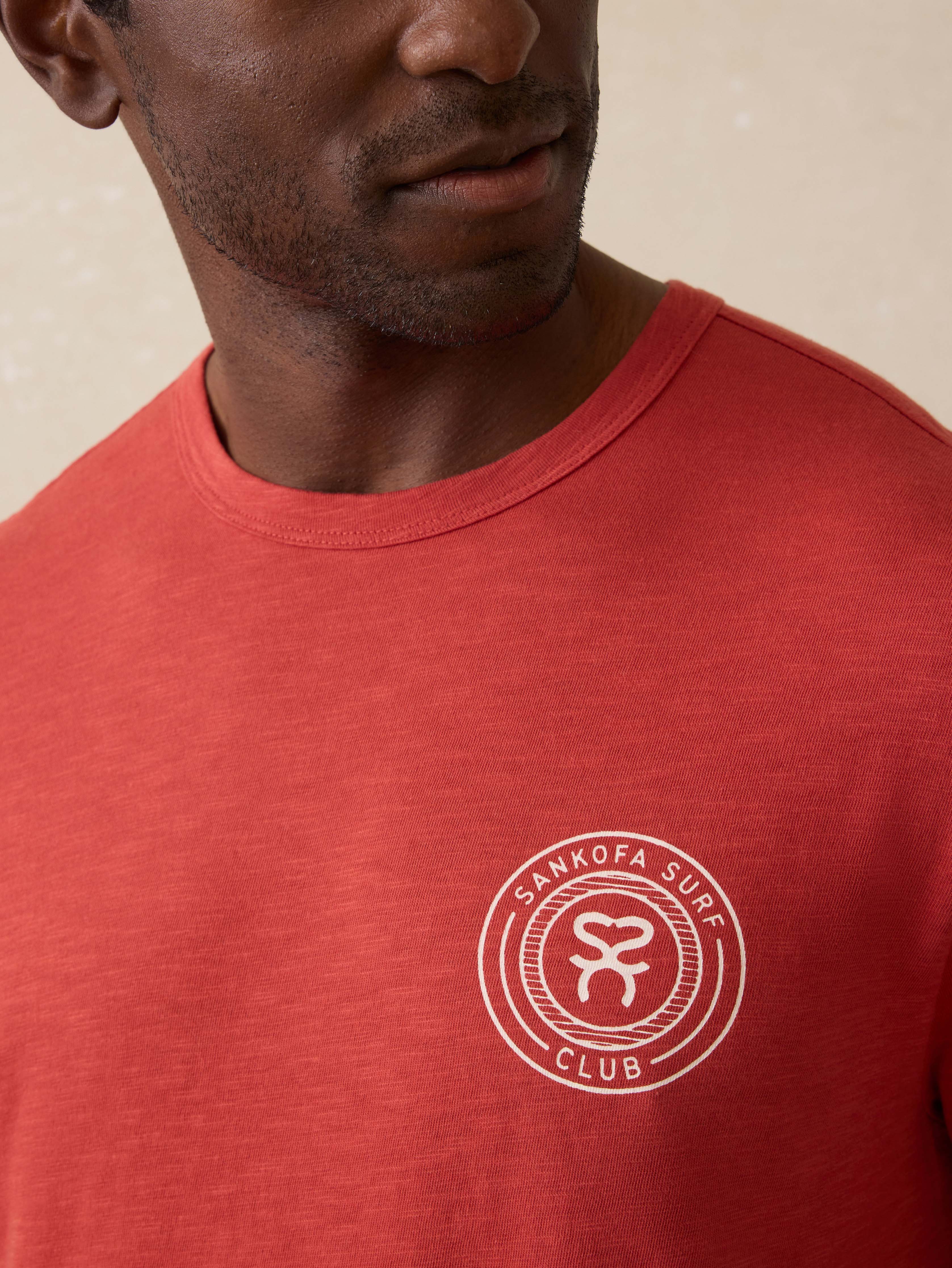 Ghana Short-Sleeve Logo Graphic Tee - Cavern Clay | Faherty Brand
