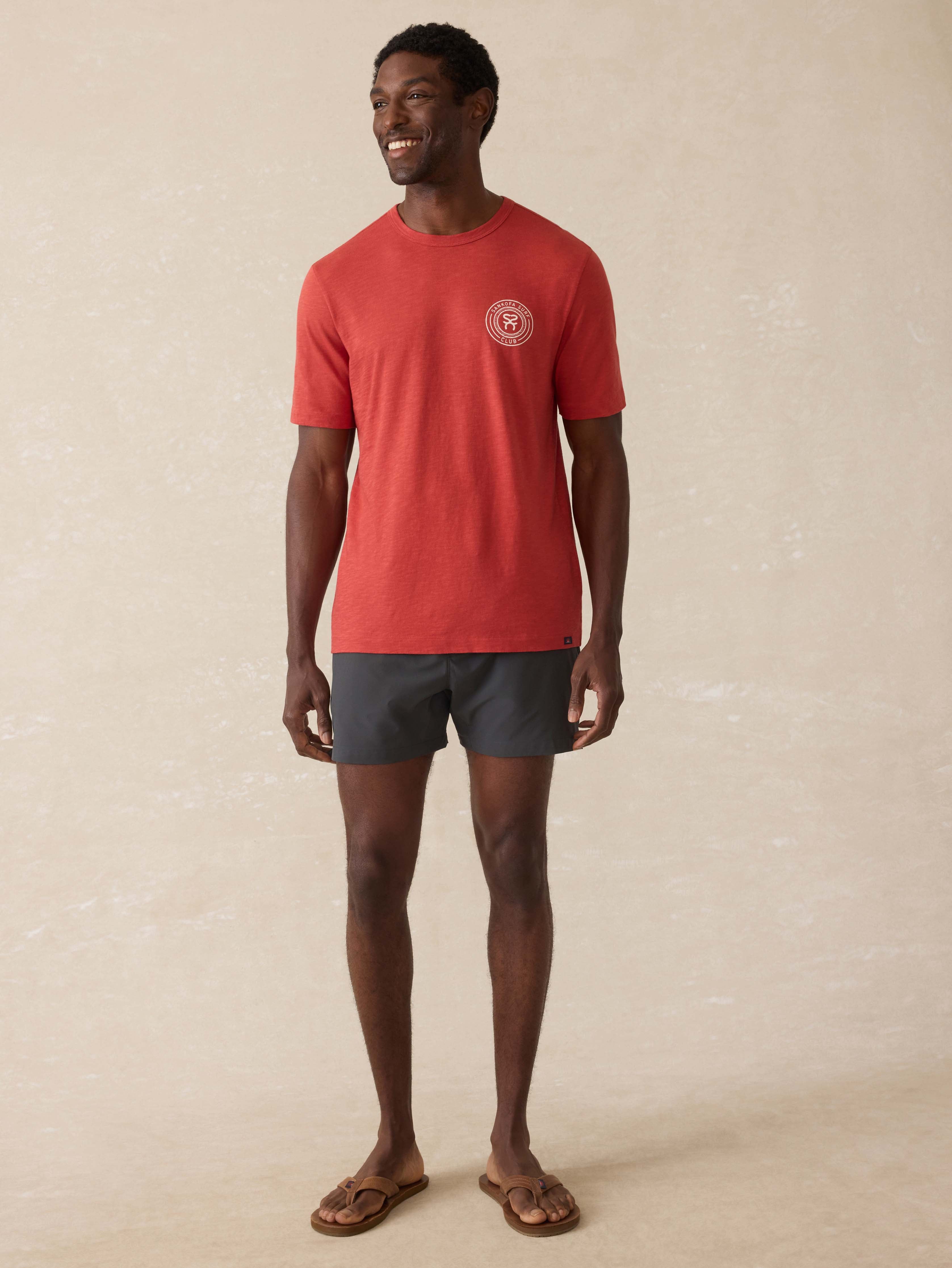 Ghana Short-Sleeve Logo Graphic Tee - Cavern Clay | Faherty Brand
