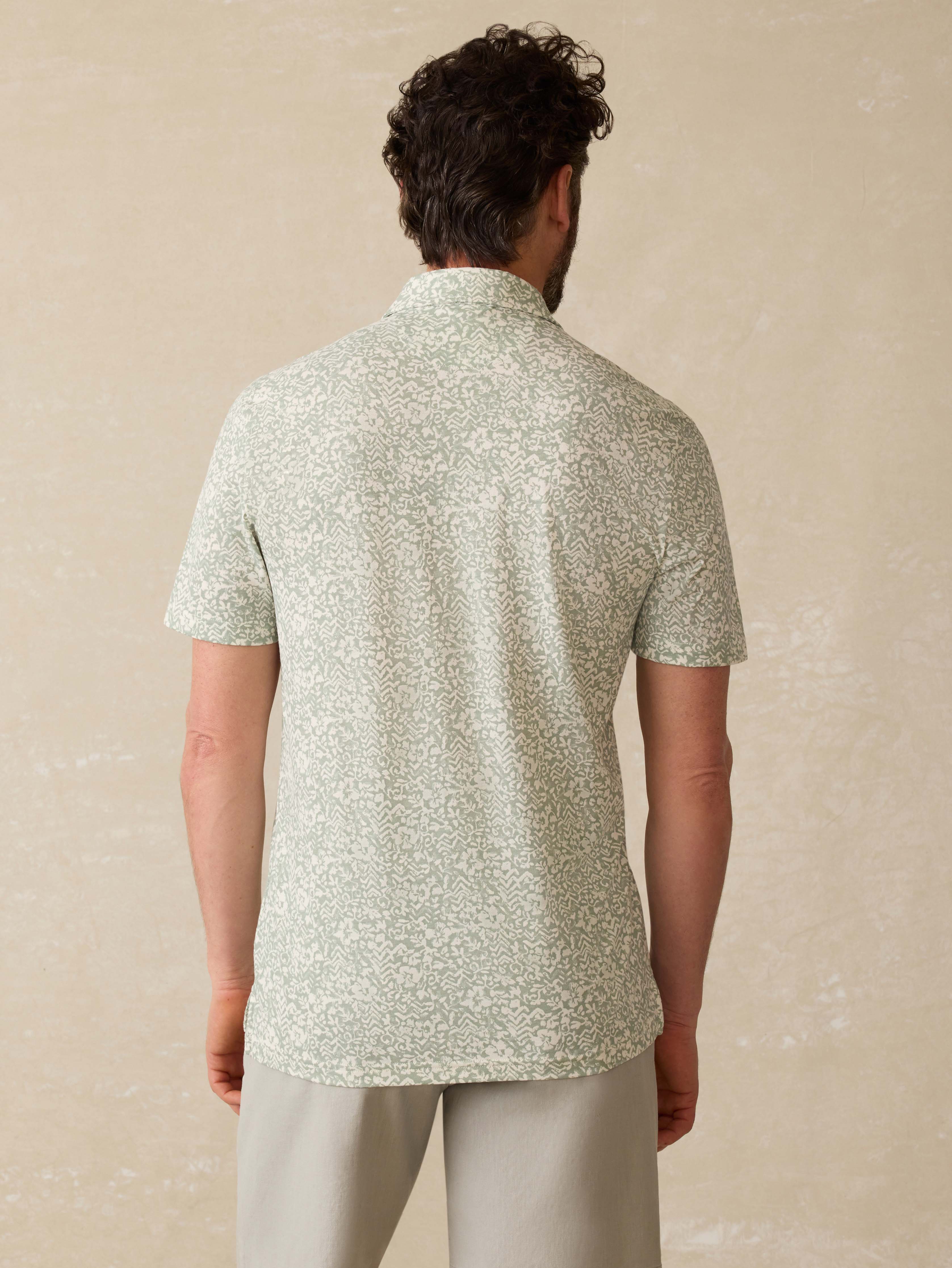 Short-Sleeve Movement™ Pique Polo - Dusty Sage Hilo | Faherty Brand