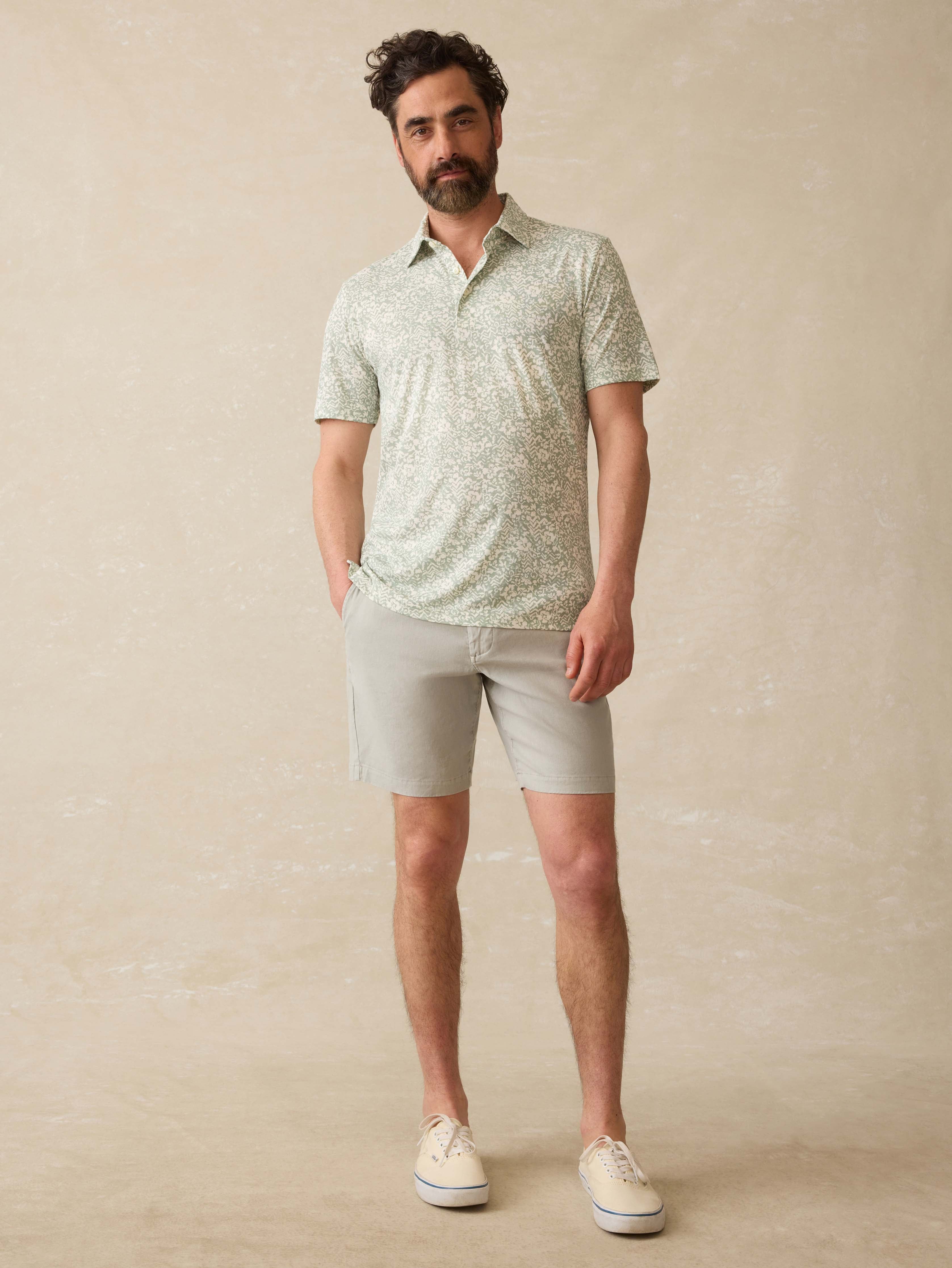 Short-Sleeve Movement™ Pique Polo - Dusty Sage Hilo | Faherty Brand