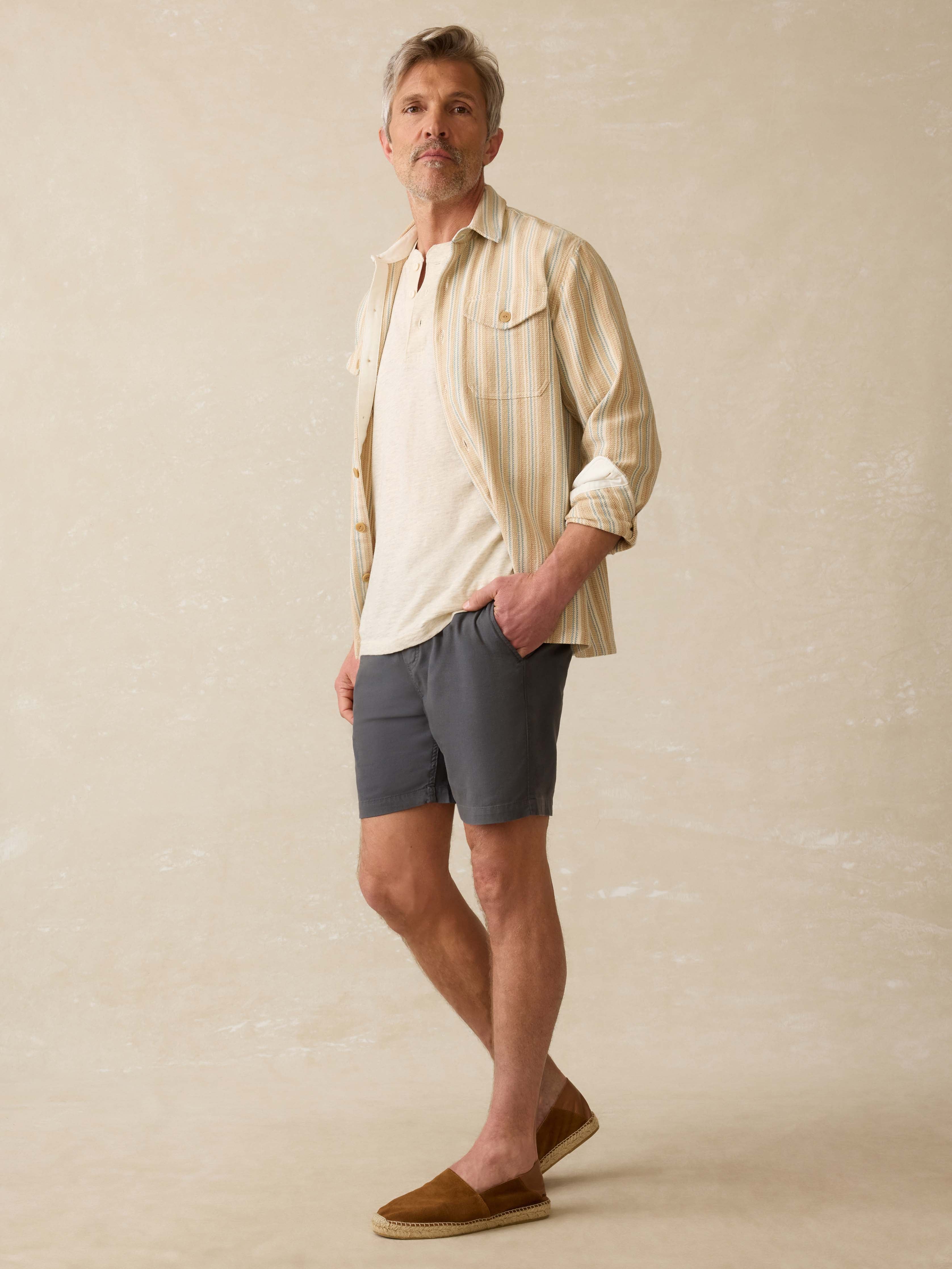 Vista Overshirt - Golden Hour Stripe | Faherty Brand