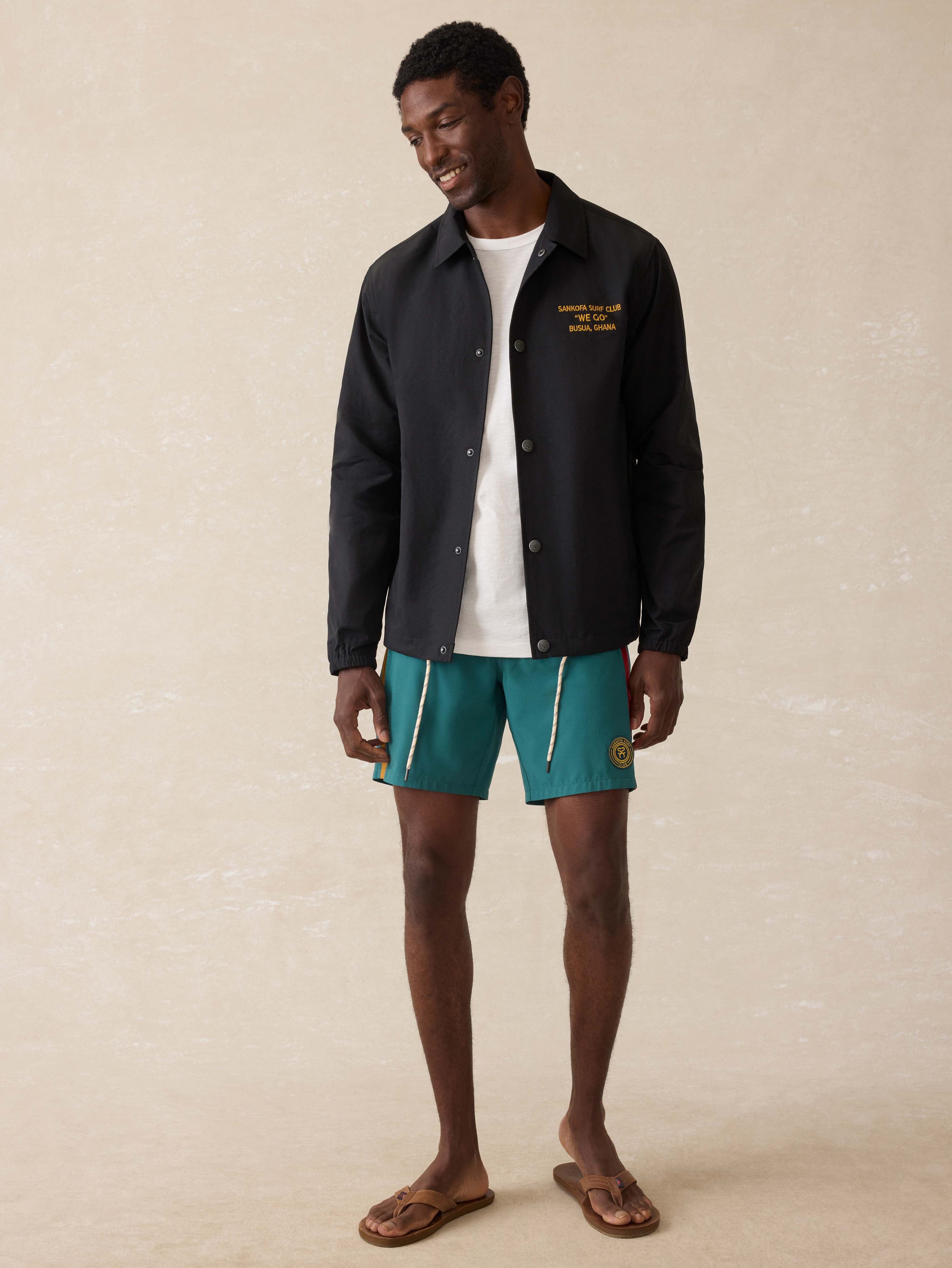 Ghana Coaches Jacket - Black | Faherty Brand