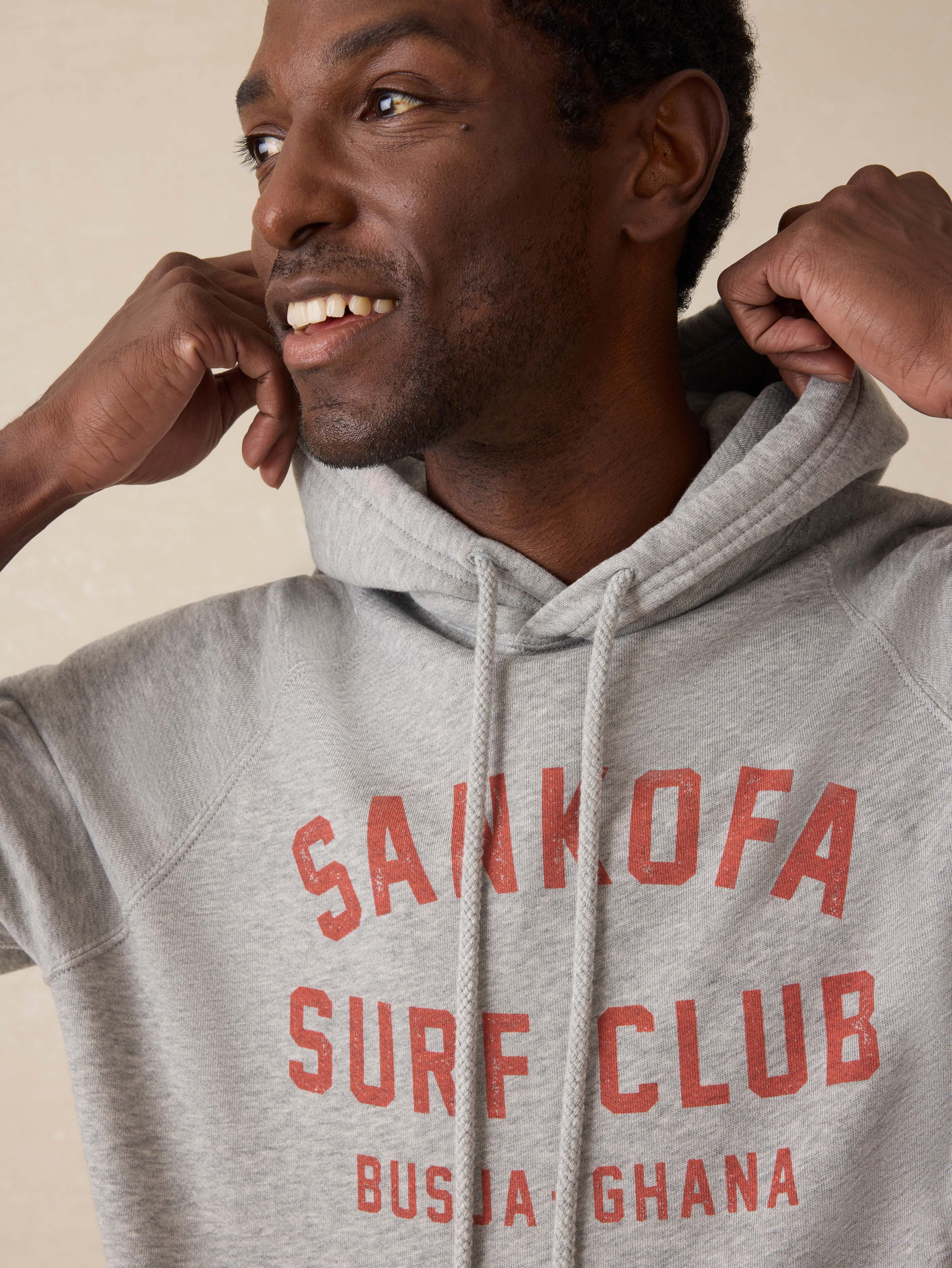 Ghana High Standard Fleece Hoodie - Silver Ash Heather | Faherty Brand