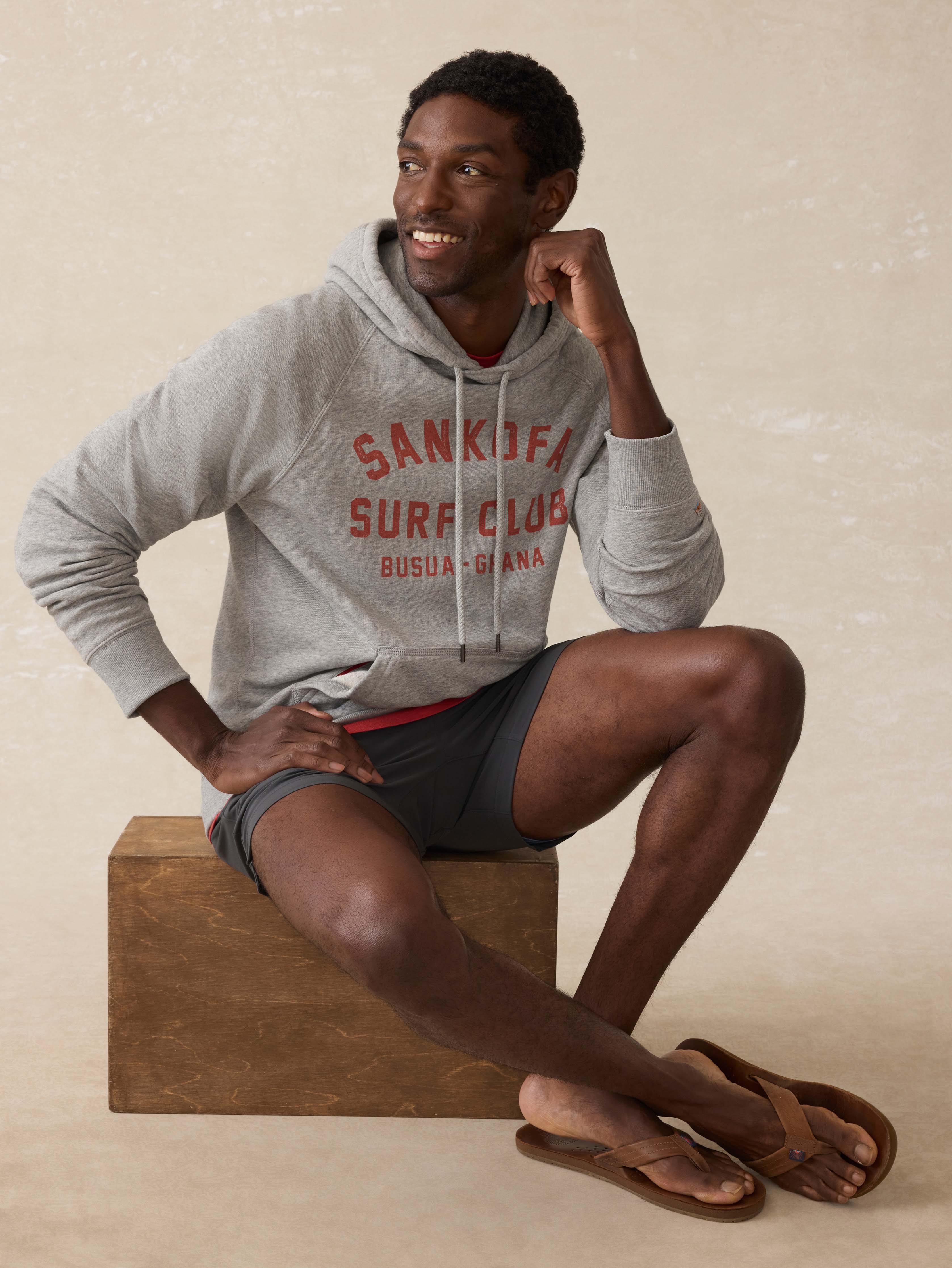 Ghana High Standard Fleece Hoodie - Silver Ash Heather | Faherty Brand