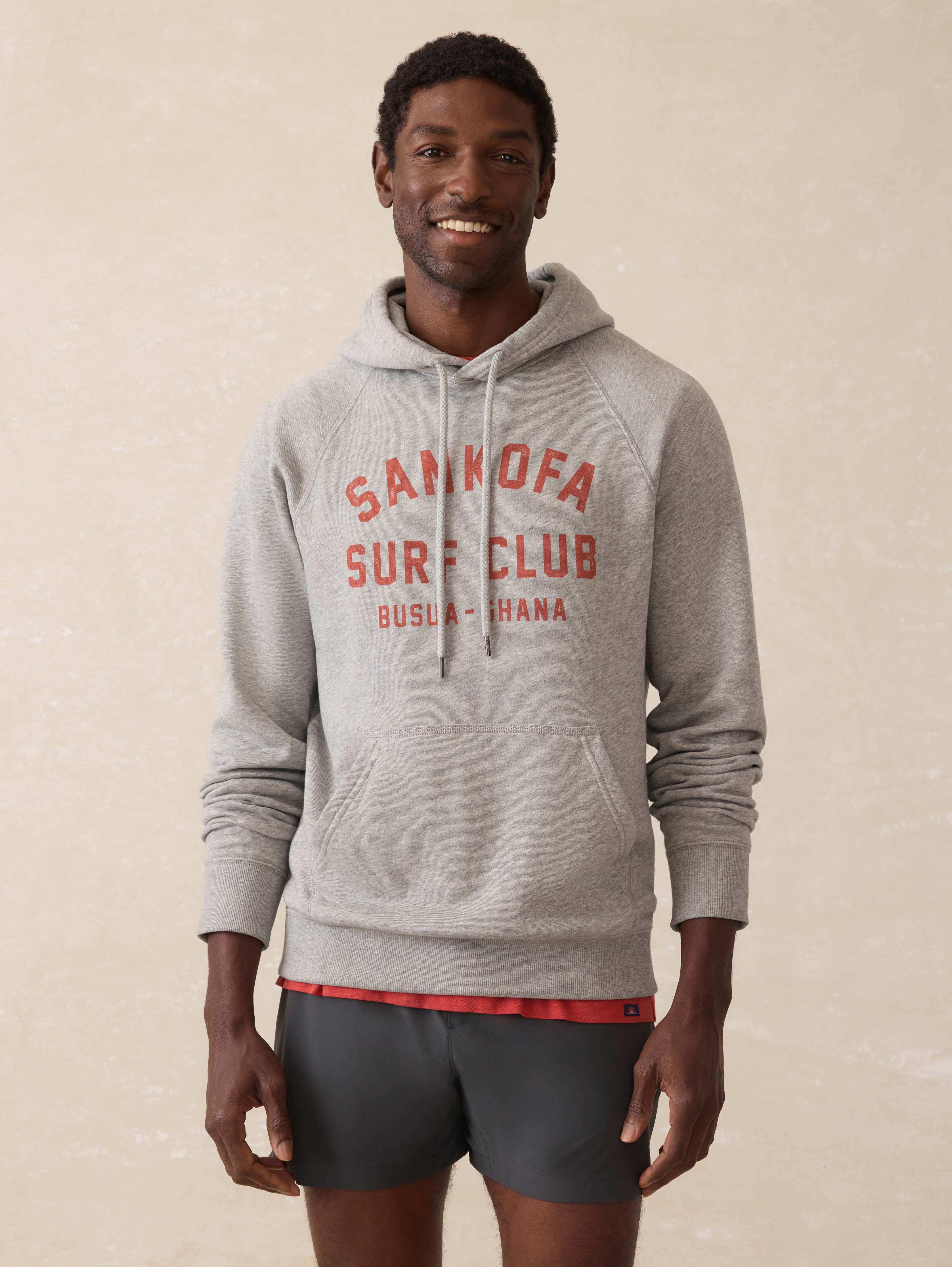 Ghana High Standard Fleece Hoodie - Silver Ash Heather | Faherty Brand