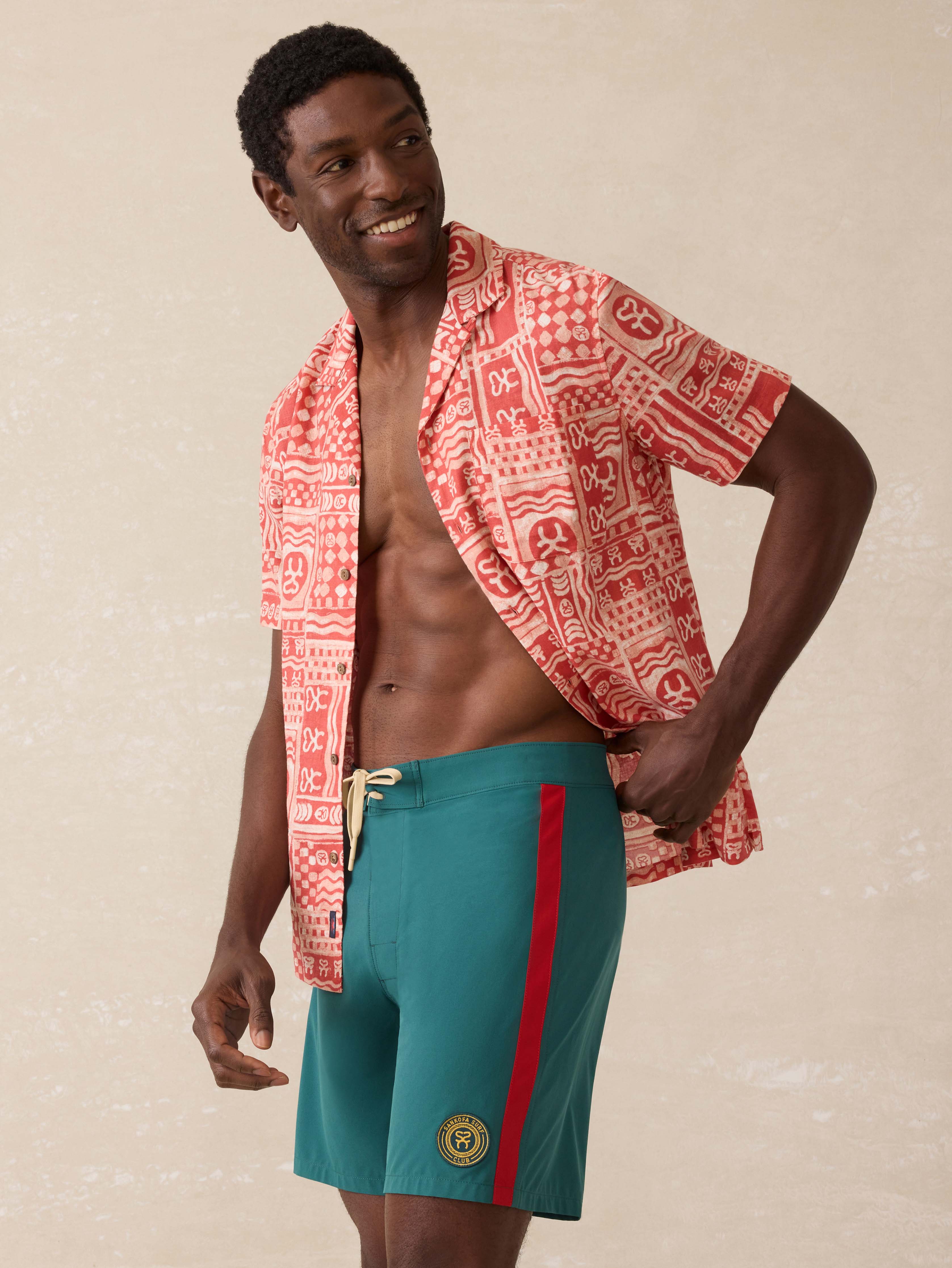 Surf Ghana Boardshort - Agonda Green | Faherty Brand