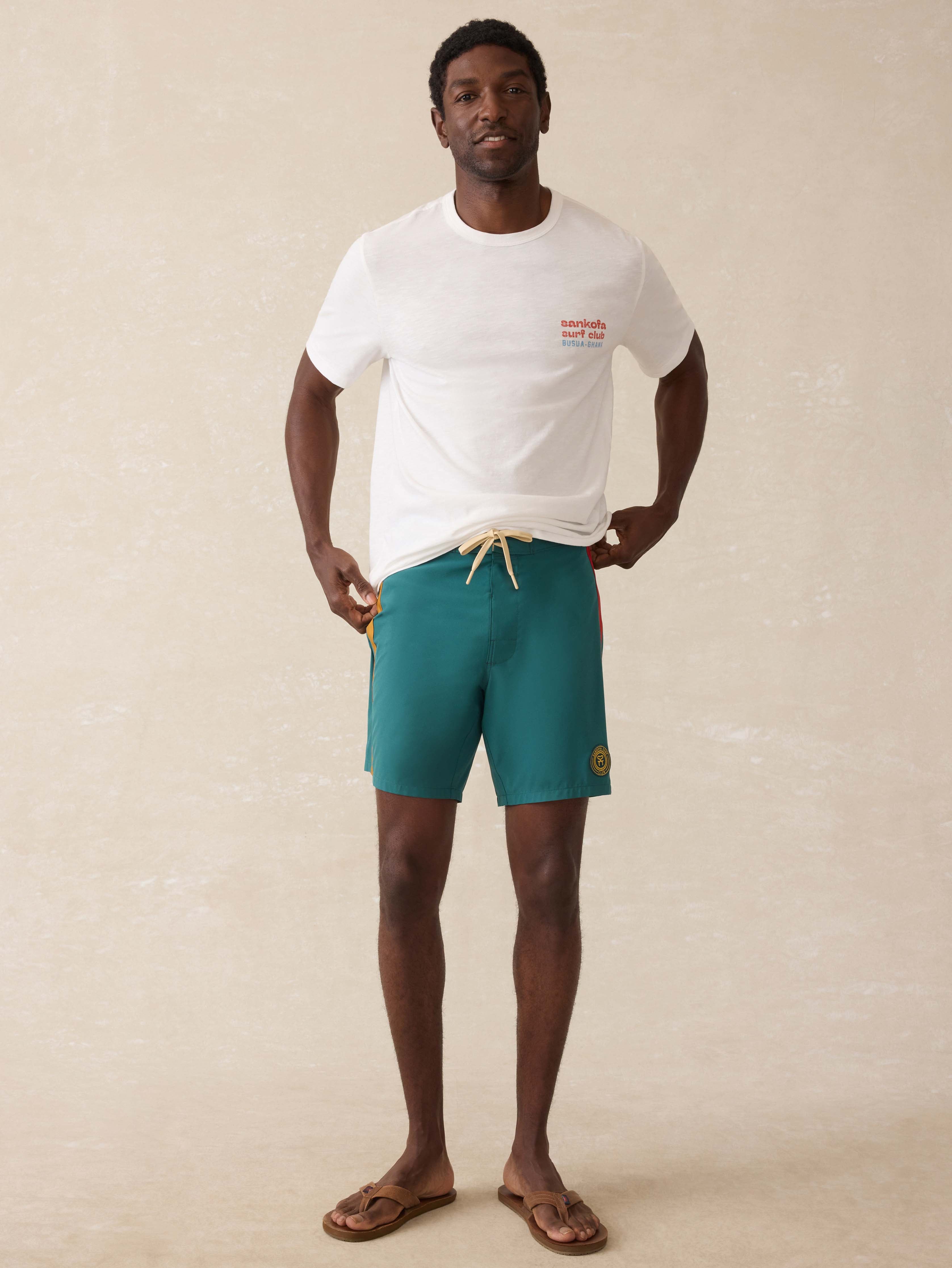 Surf Ghana Boardshort - Agonda Green | Faherty Brand