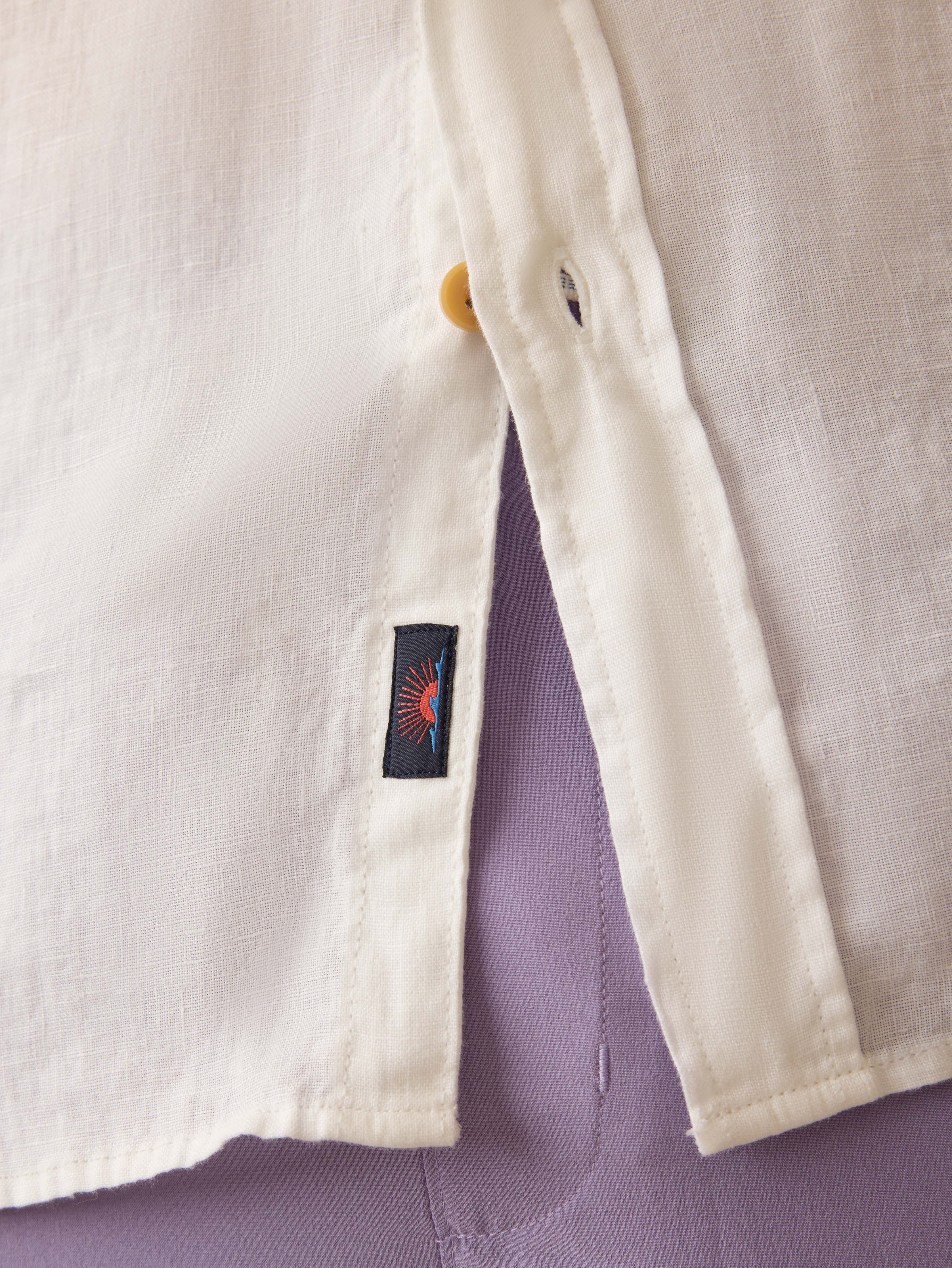 Irish Linen Safari Shirt - White | Faherty Brand