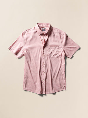 Short-Sleeve Movement™ Monterey Shirt - Mauve Blossom Geo