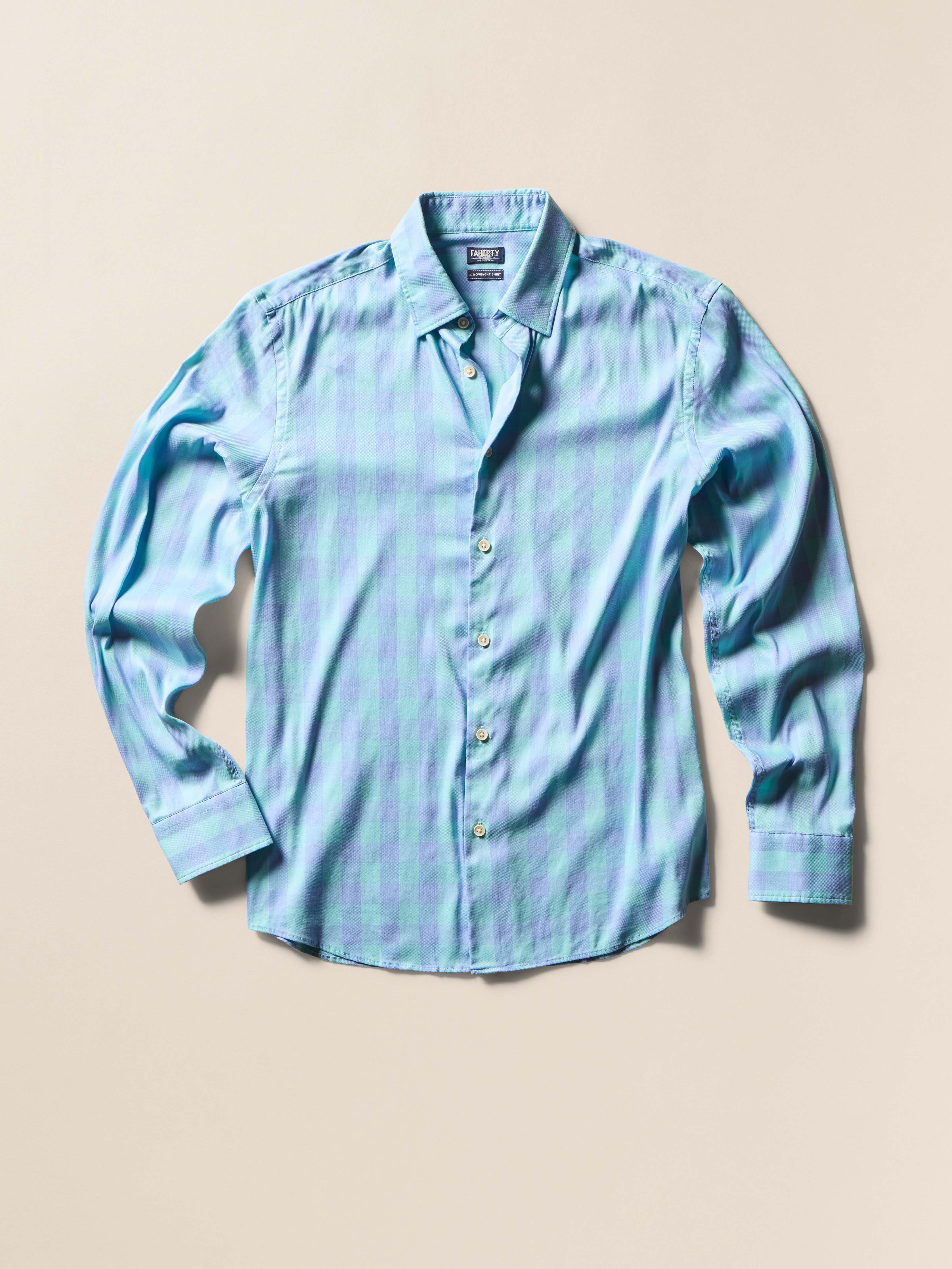 Movement™ Monterey Shirt - Lagoon Waters Check | Faherty Brand