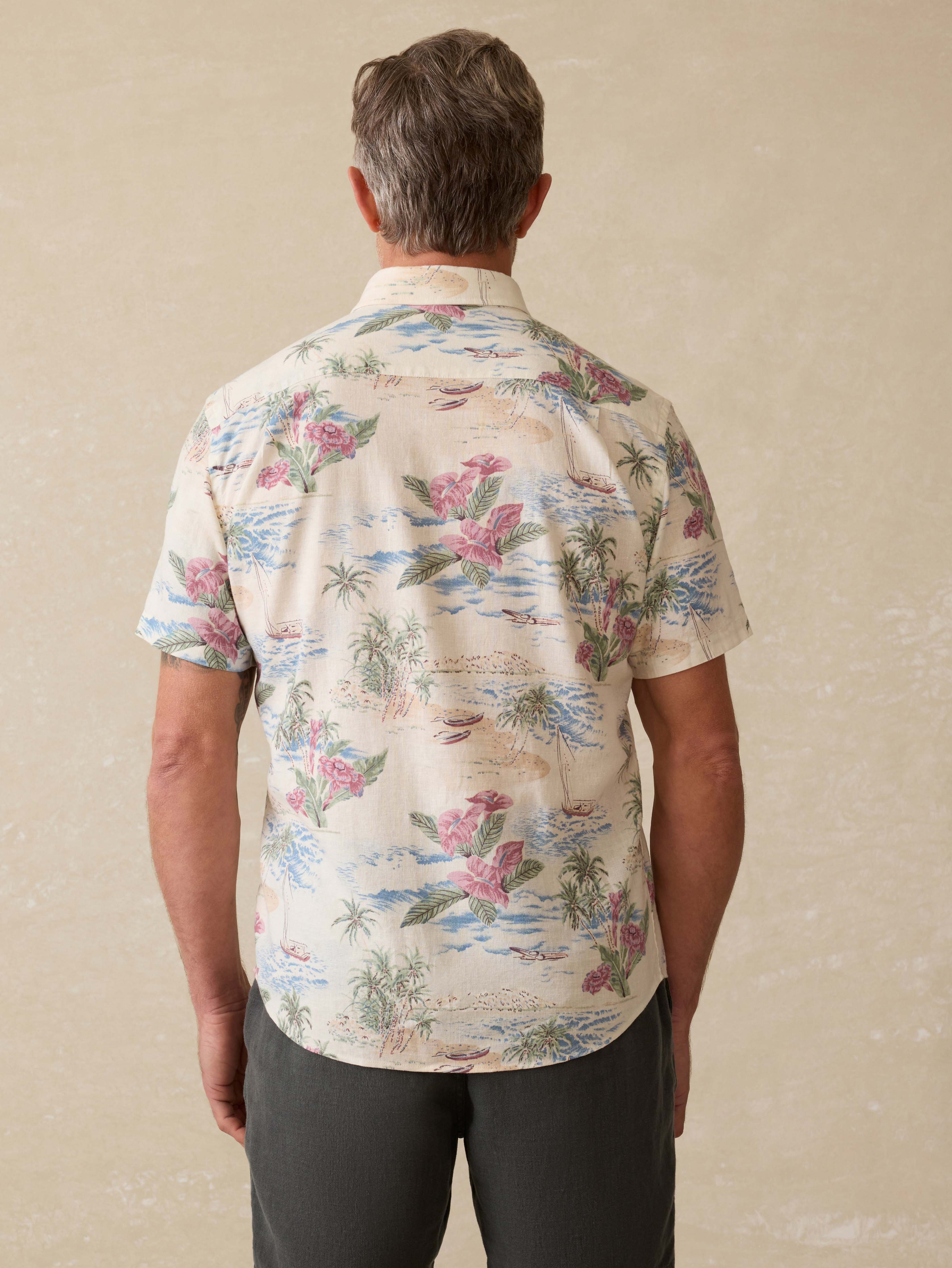 Short-Sleeve Breeze Shirt (Tall) - Molokai Scenic Tropical