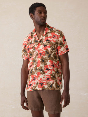Short-Sleeve Reserve Basque Camp Shirt - Wildwood Poppy
