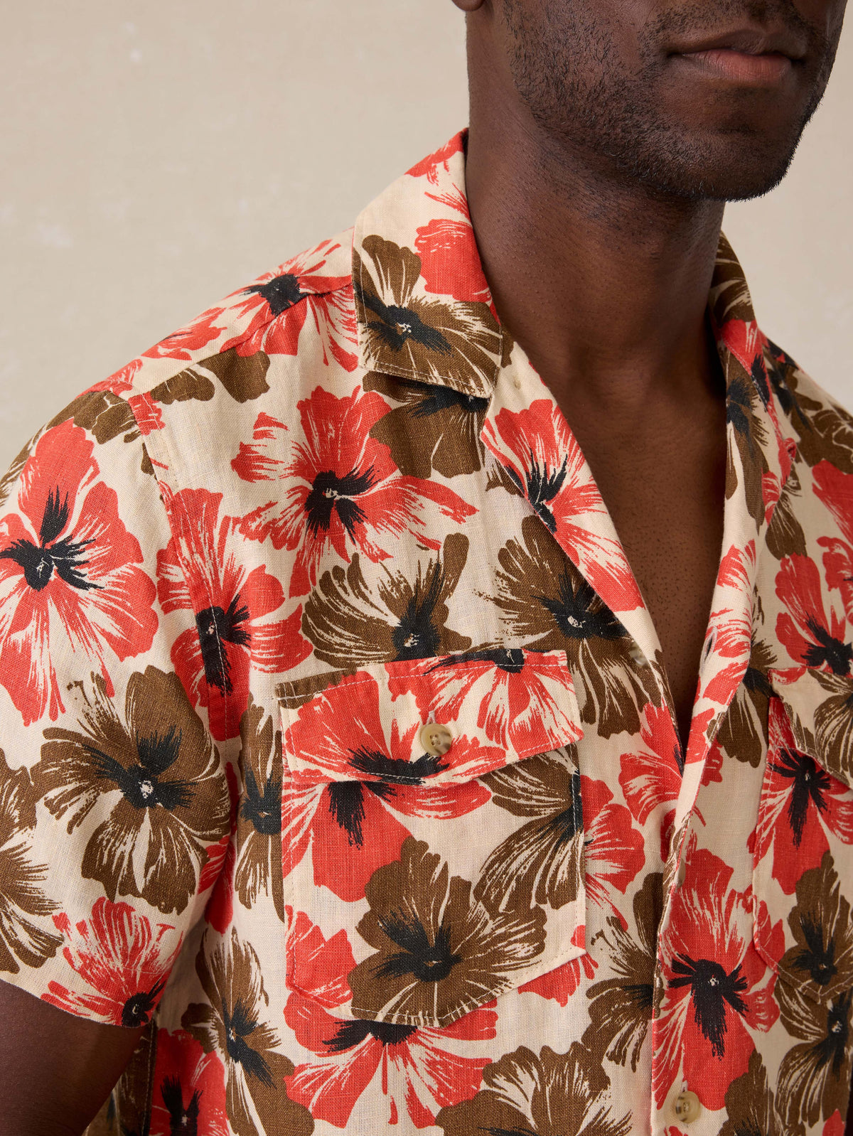 Short-Sleeve Reserve Basque Camp Shirt - Wildwood Poppy, image 2 of 5