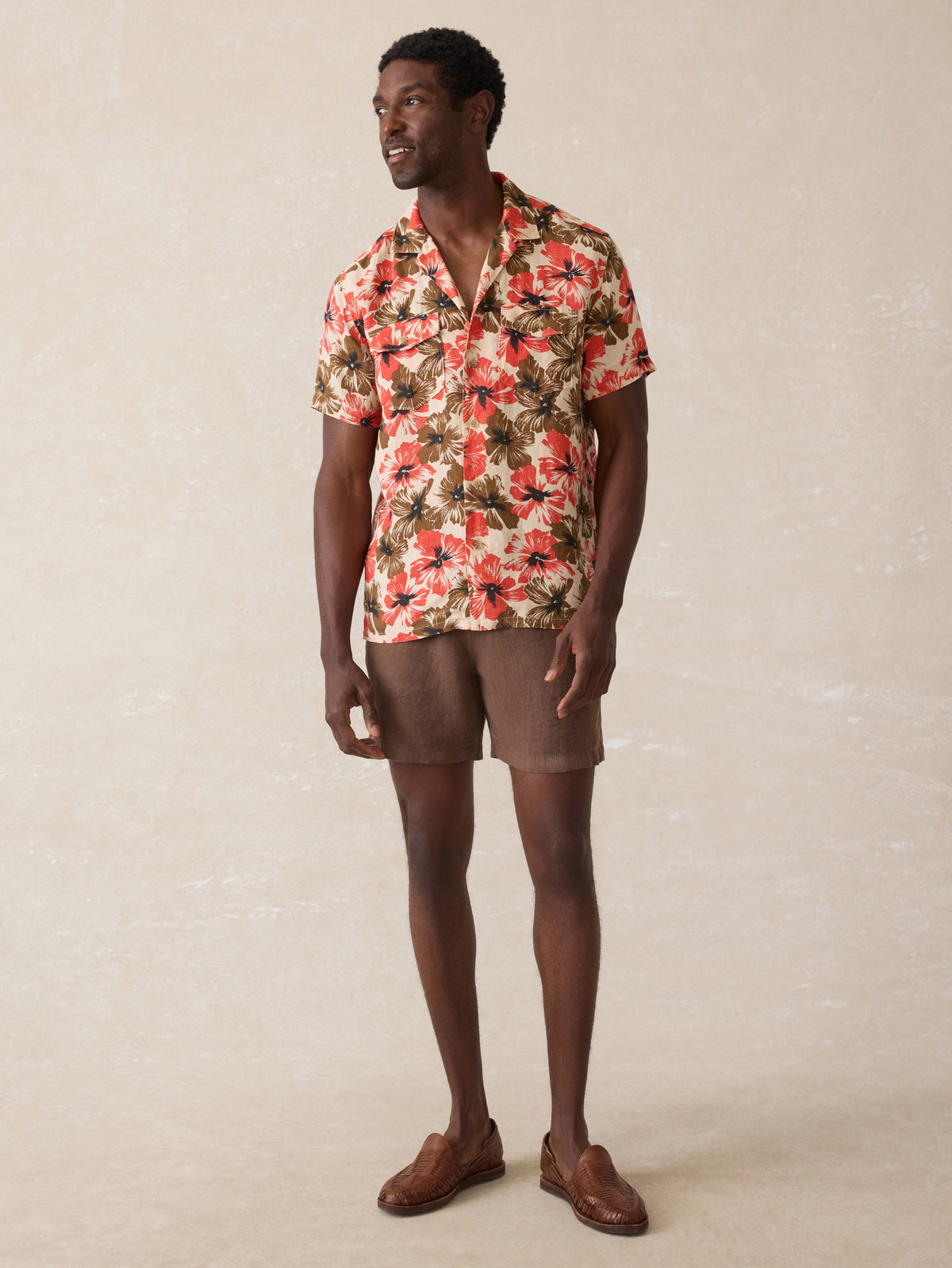Short-Sleeve Reserve Basque Camp Shirt - Wildwood Poppy, image 3 of 5