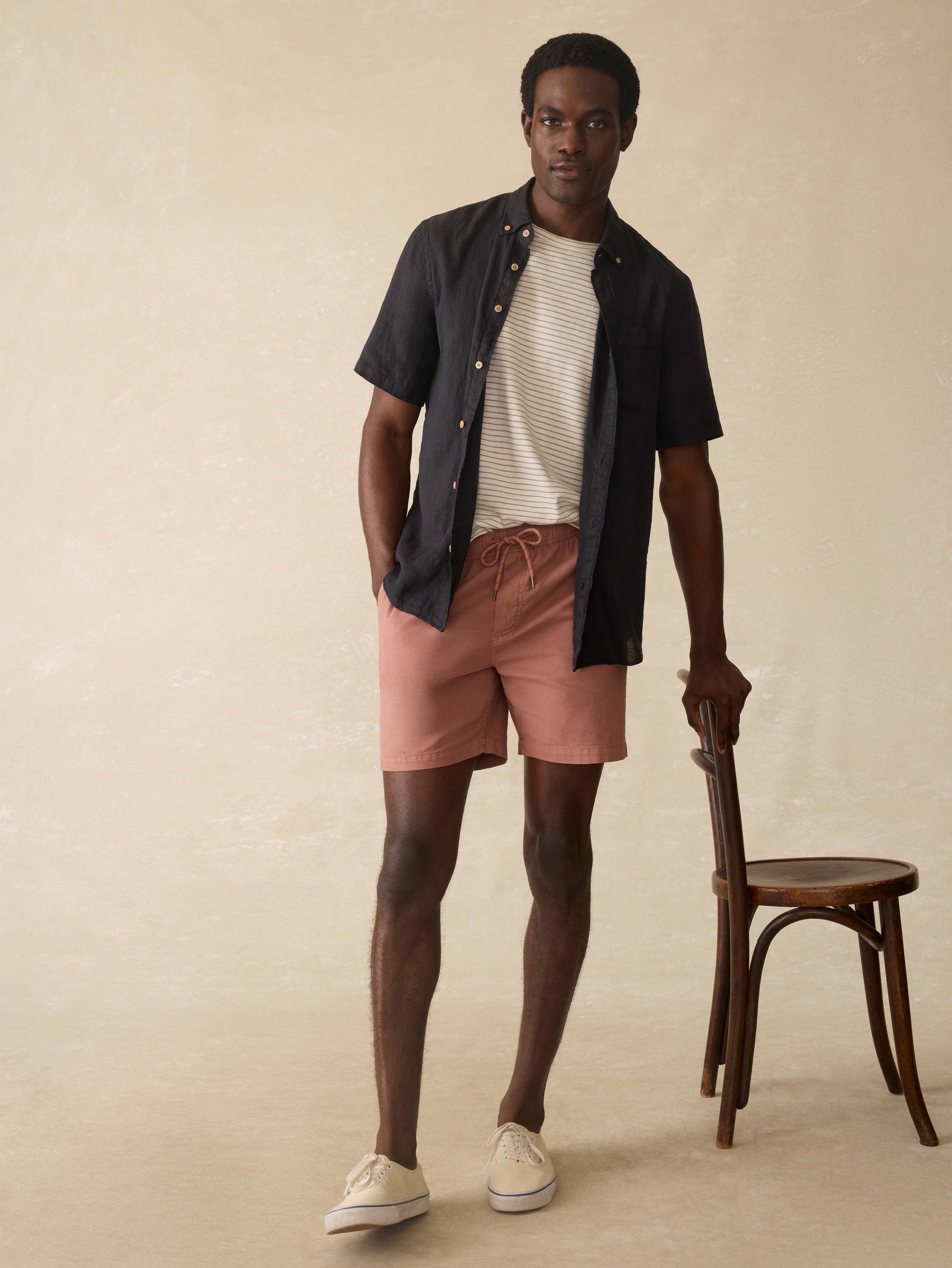 Short-Sleeve Laguna Linen Shirt - Ridge Black