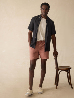 Short-Sleeve Laguna Linen Shirt - Ridge Black