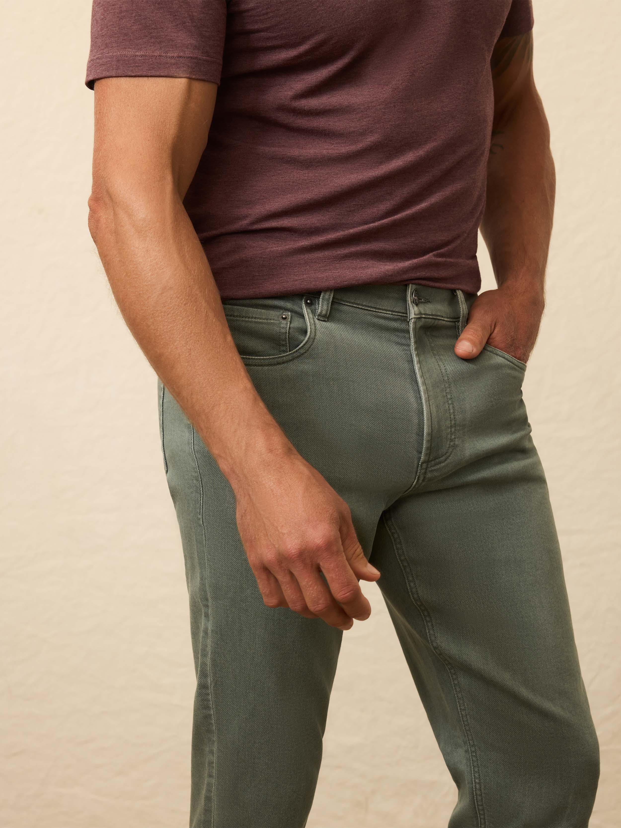 Stretch Terry 5-Pocket Pant - Stormy Seas | Faherty Brand