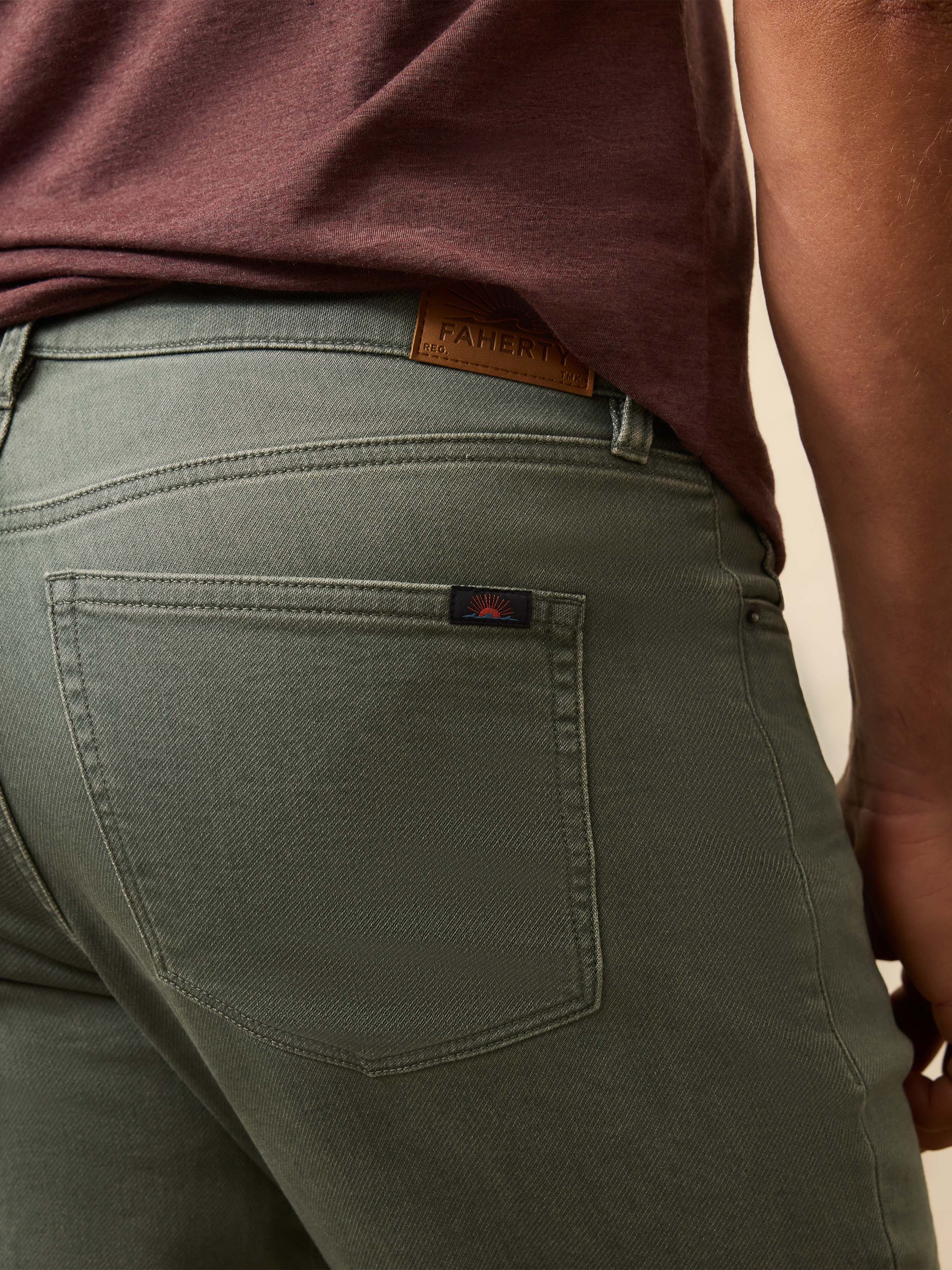 Stretch Terry 5-Pocket Pant - Stormy Seas | Faherty Brand