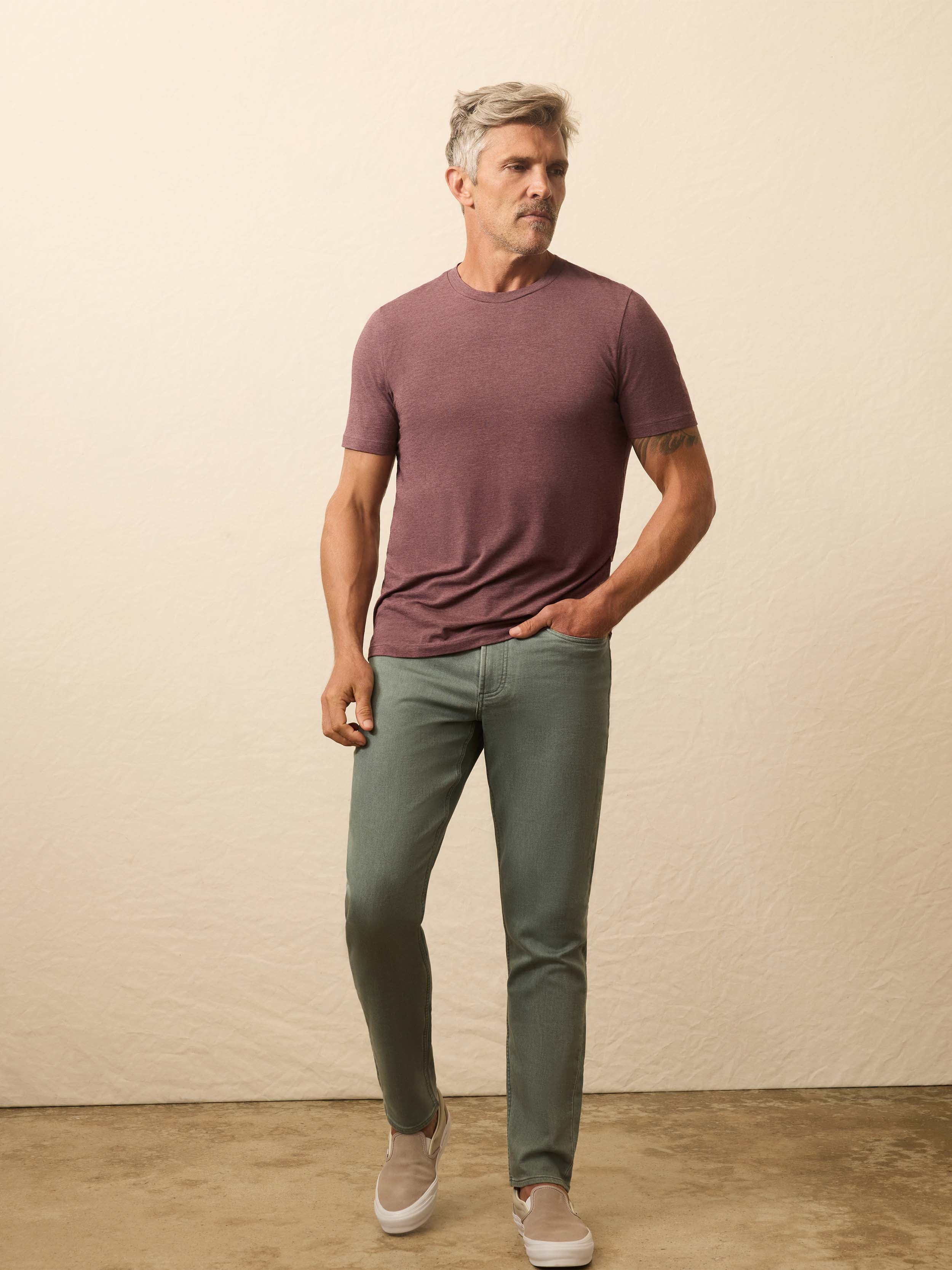 Stretch Terry 5-Pocket Pant - Stormy Seas | Faherty Brand