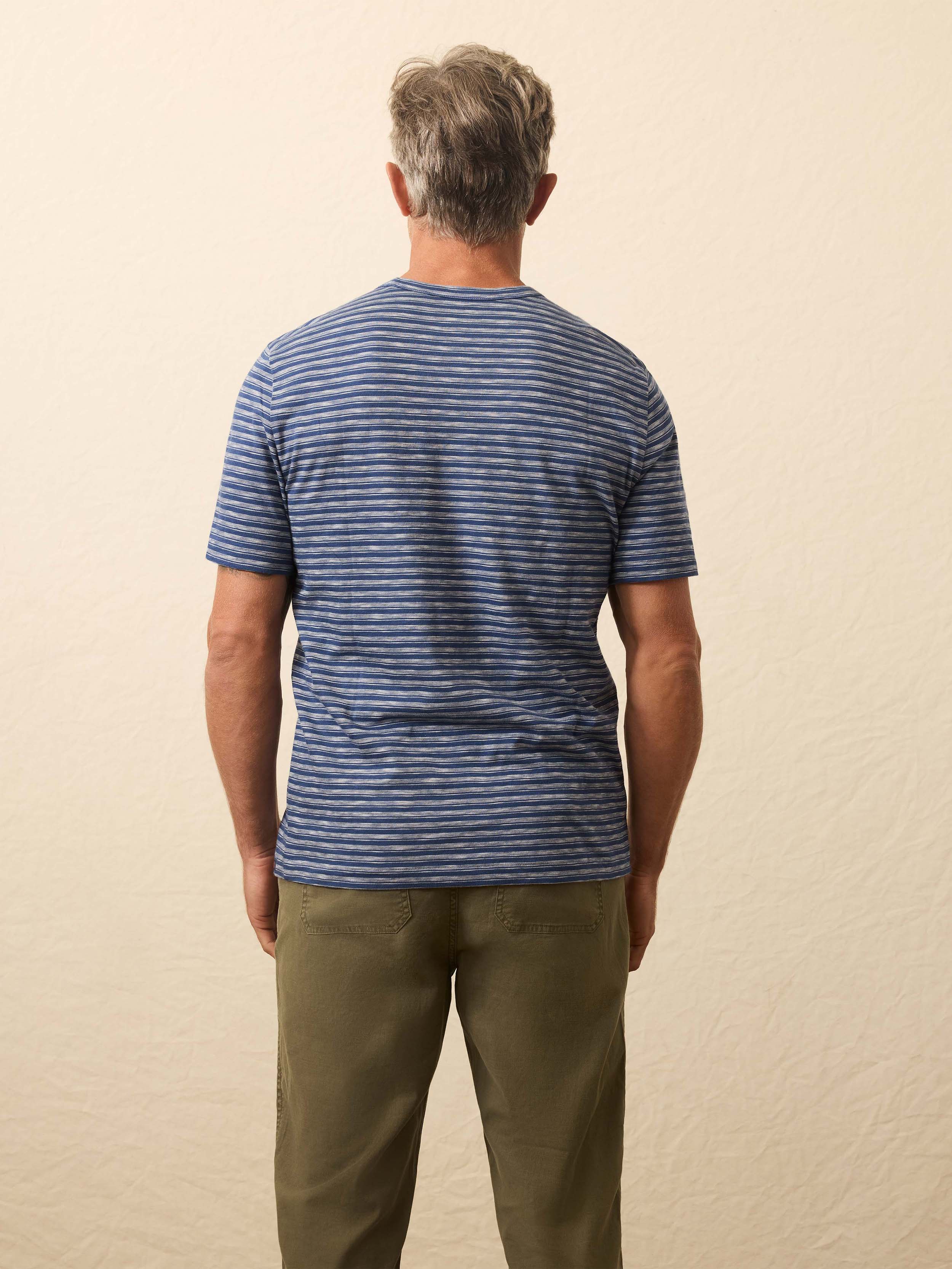Sunwashed Regenerative Tee - River Rapids Stripe | Faherty Brand