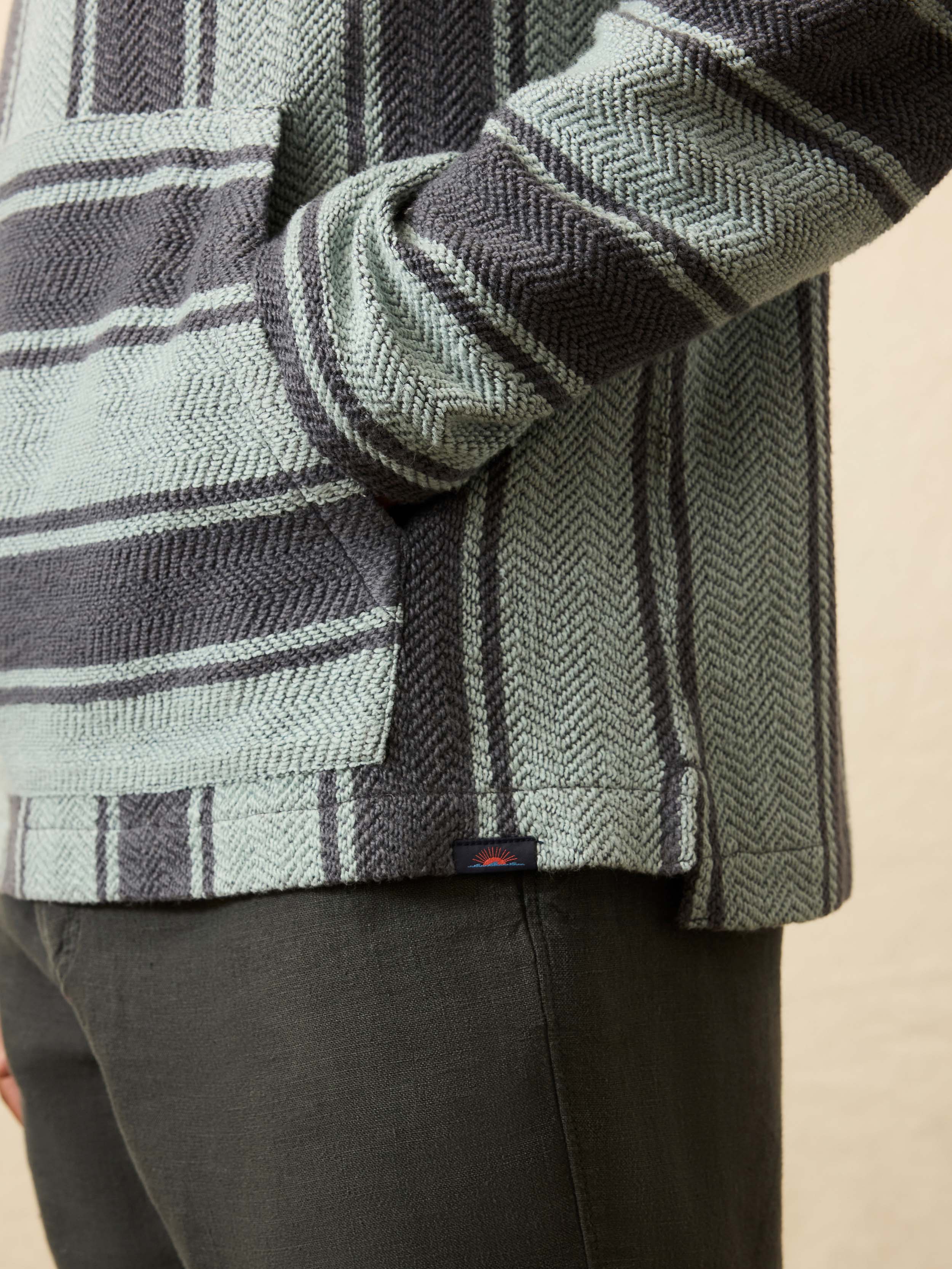 Whitewater Hoodie - Teal Channel Stripe | Faherty Brand
