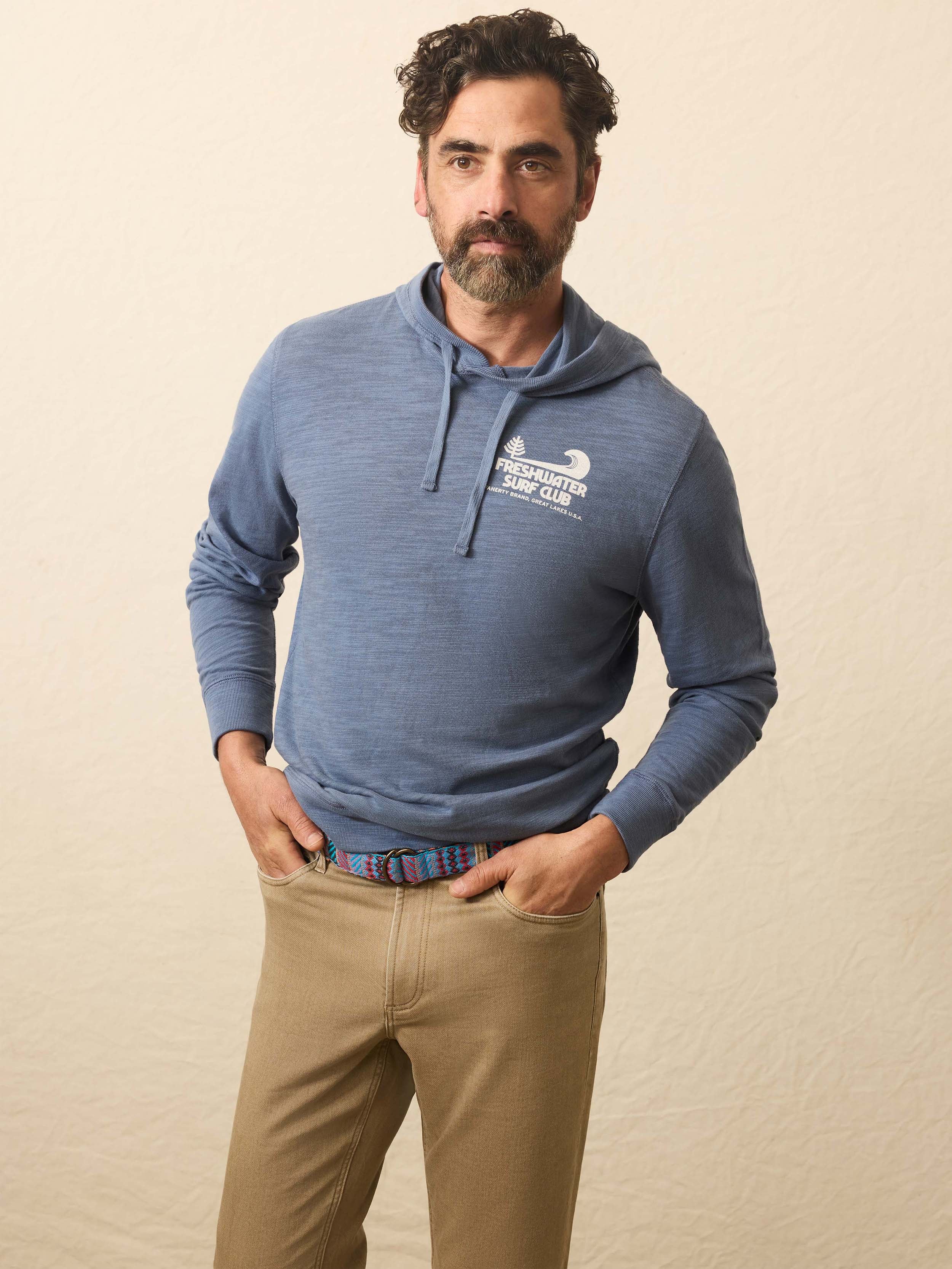 Sunwashed Organic Graphic Hoodie - Dusk | Faherty Brand