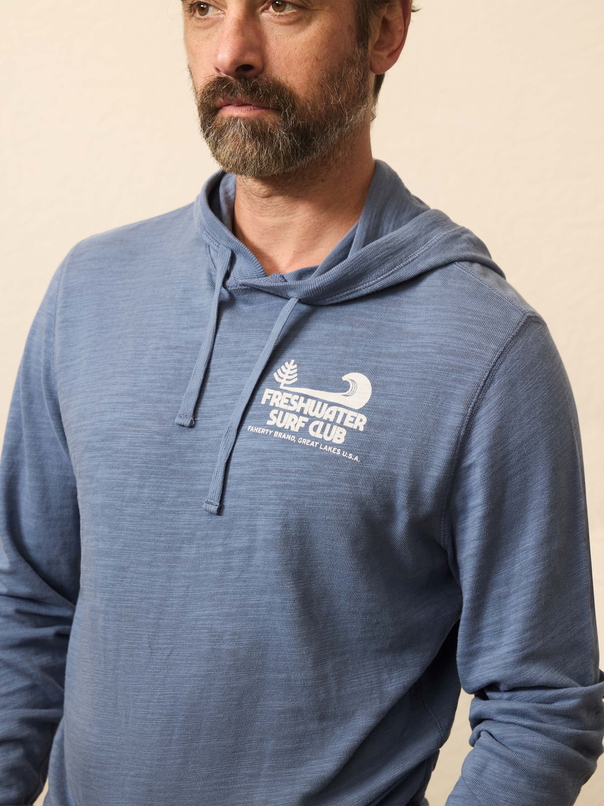 Sunwashed Organic Graphic Hoodie - Dusk | Faherty Brand