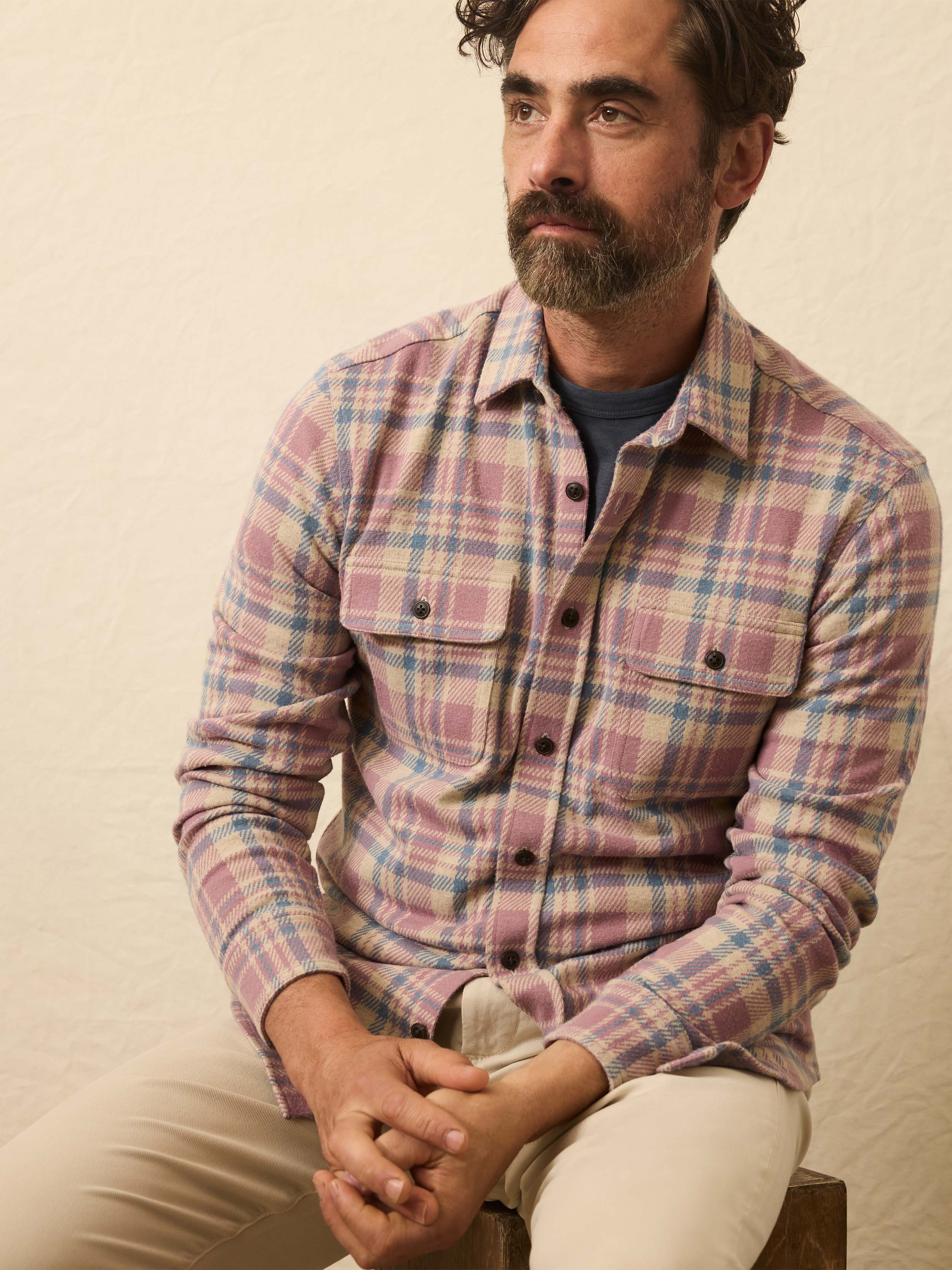 Legend™ Sweater Shirt - Cedar Shore Plaid | Faherty Brand