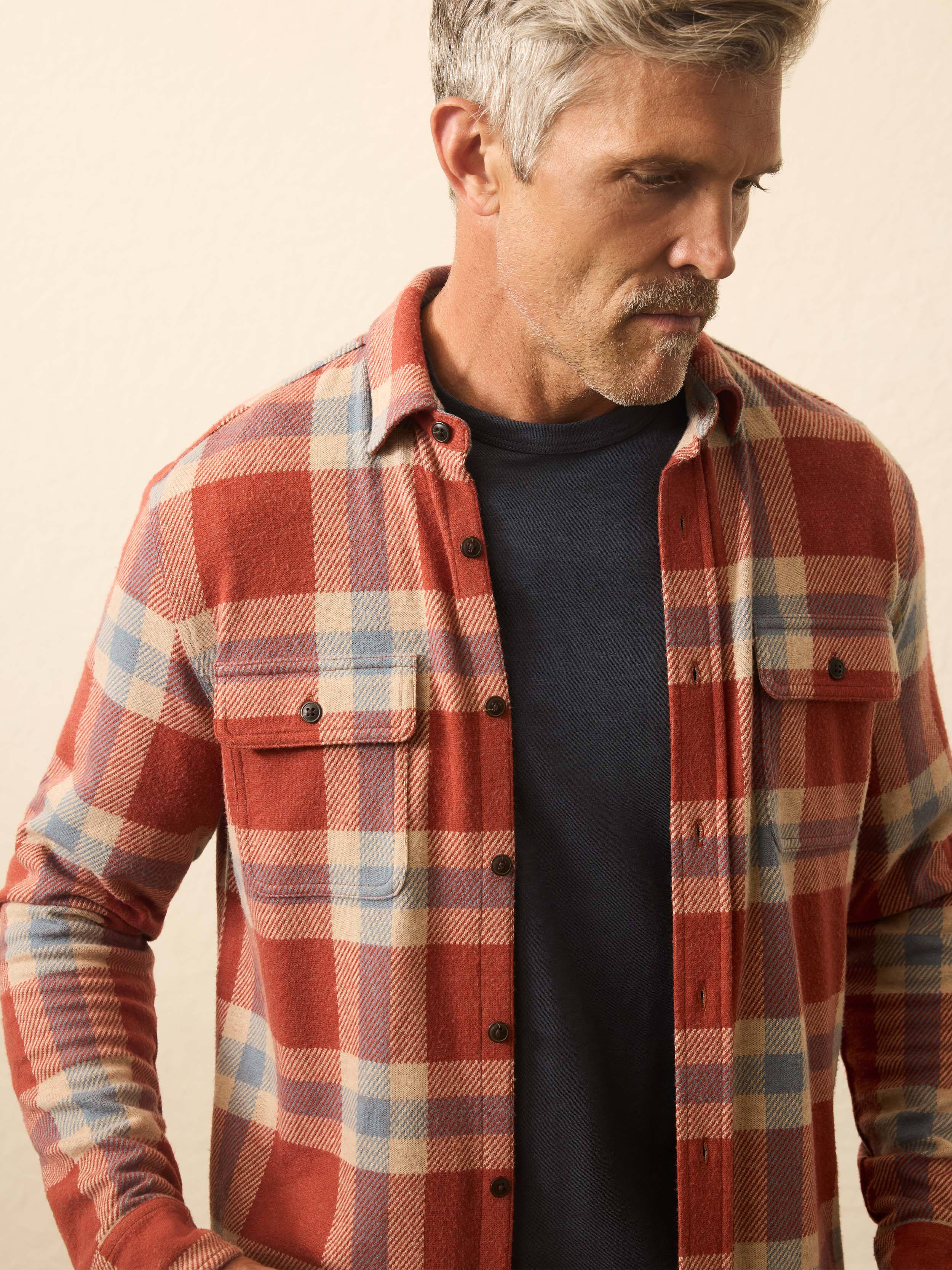 Legend™ Sweater Shirt - Copper Falls Plaid | Faherty Brand