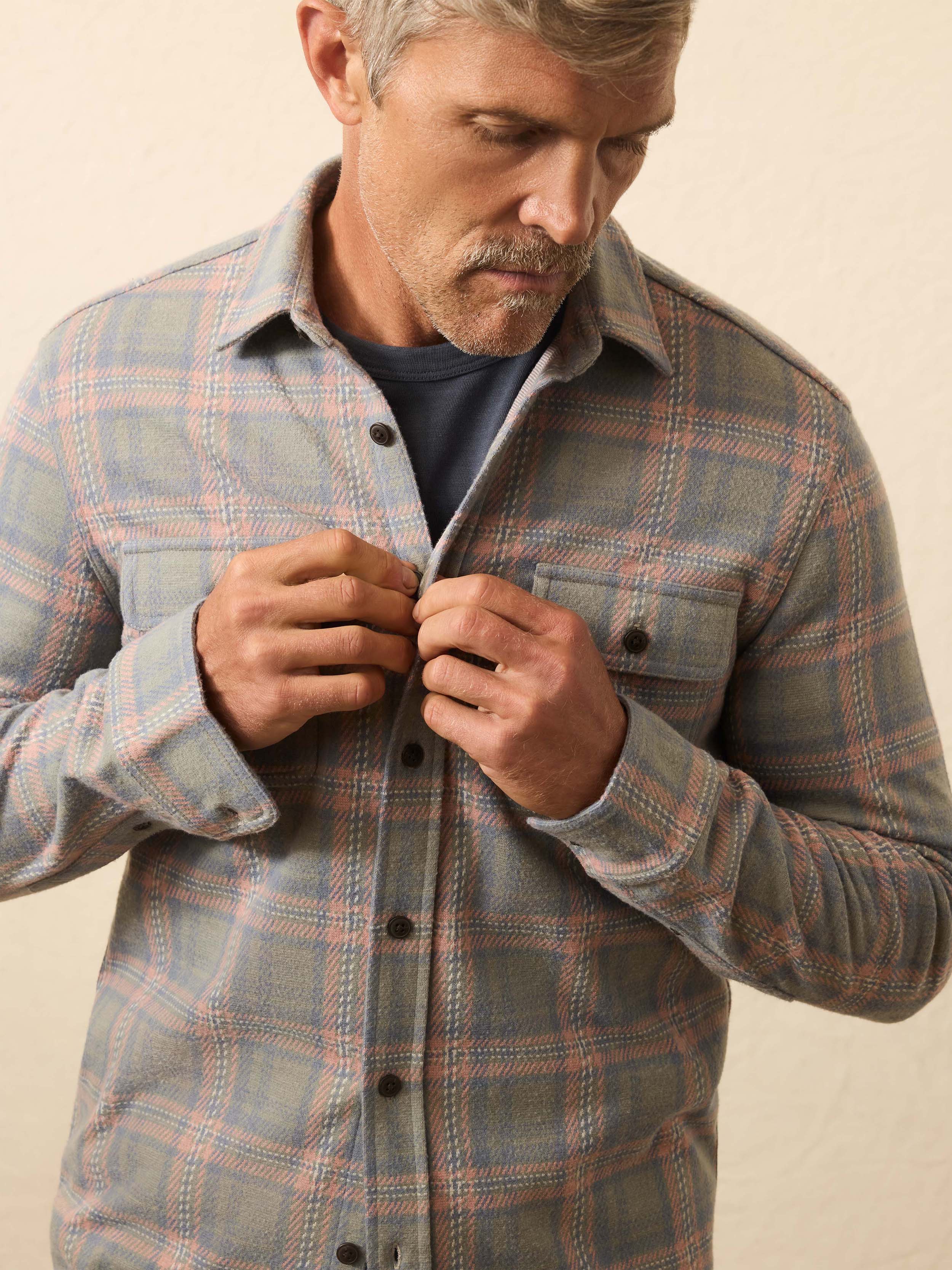 Legend™ Sweater Shirt - Forest Rose Plaid | Faherty Brand