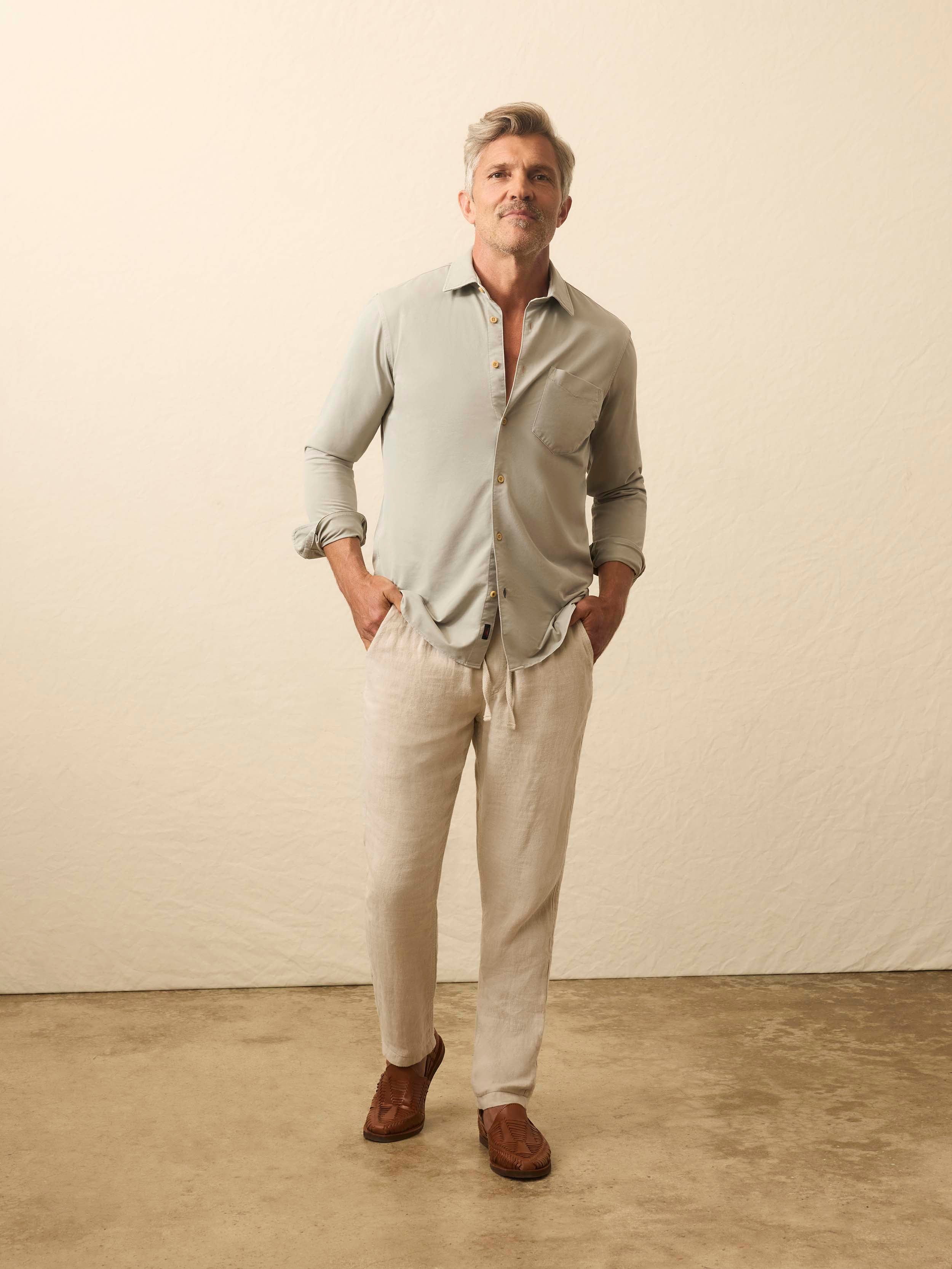 Costa Pique Shirt - Coastal Sage | Faherty Brand