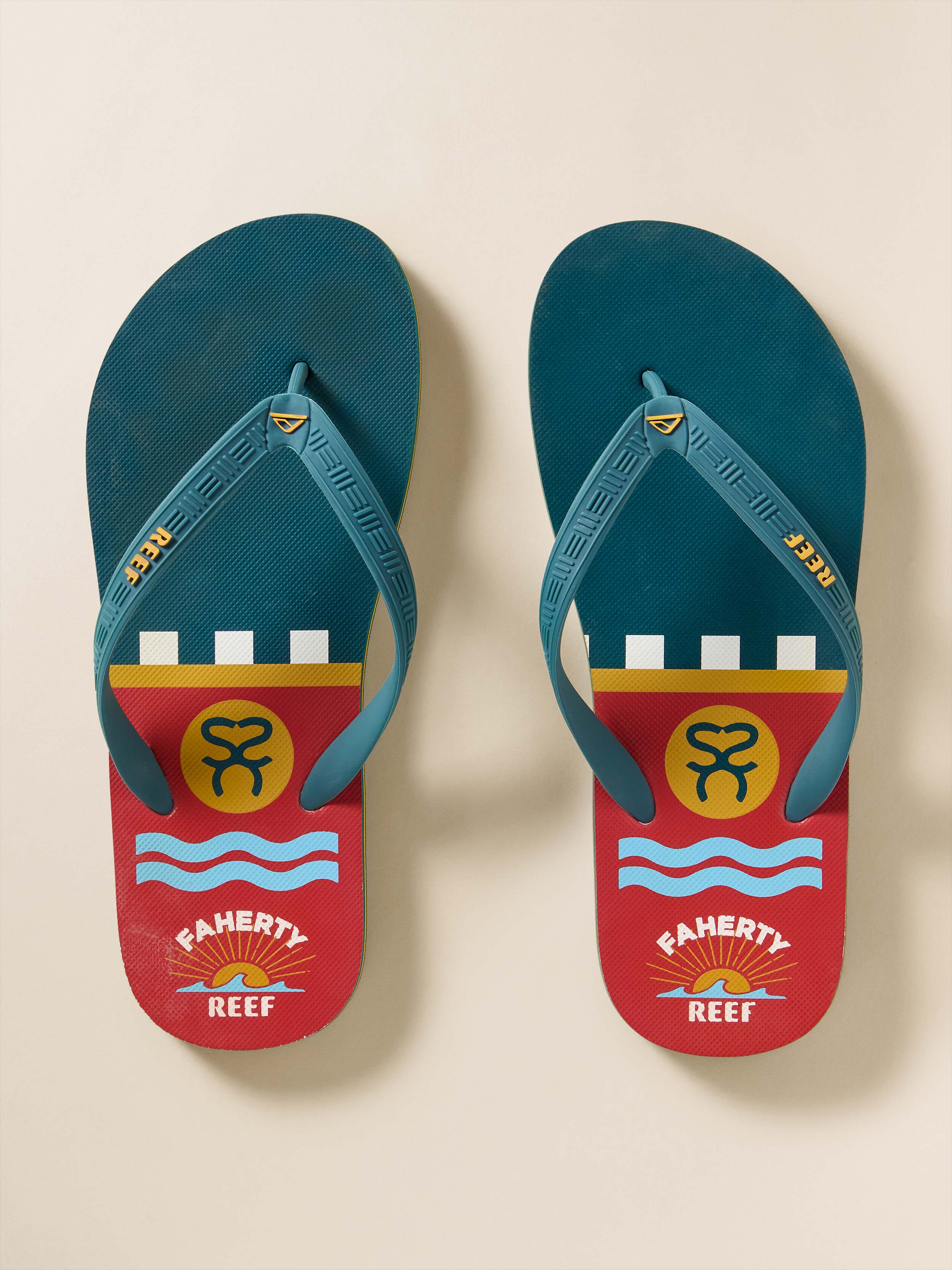 Faherty X Reef Surf Ghana Flip Flop - Agona Green | Faherty Brand