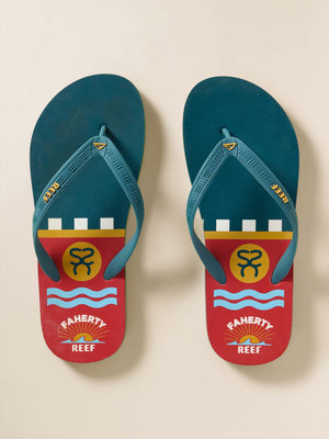 Faherty X REEF Surf Ghana Flip Flop - Agona Green
