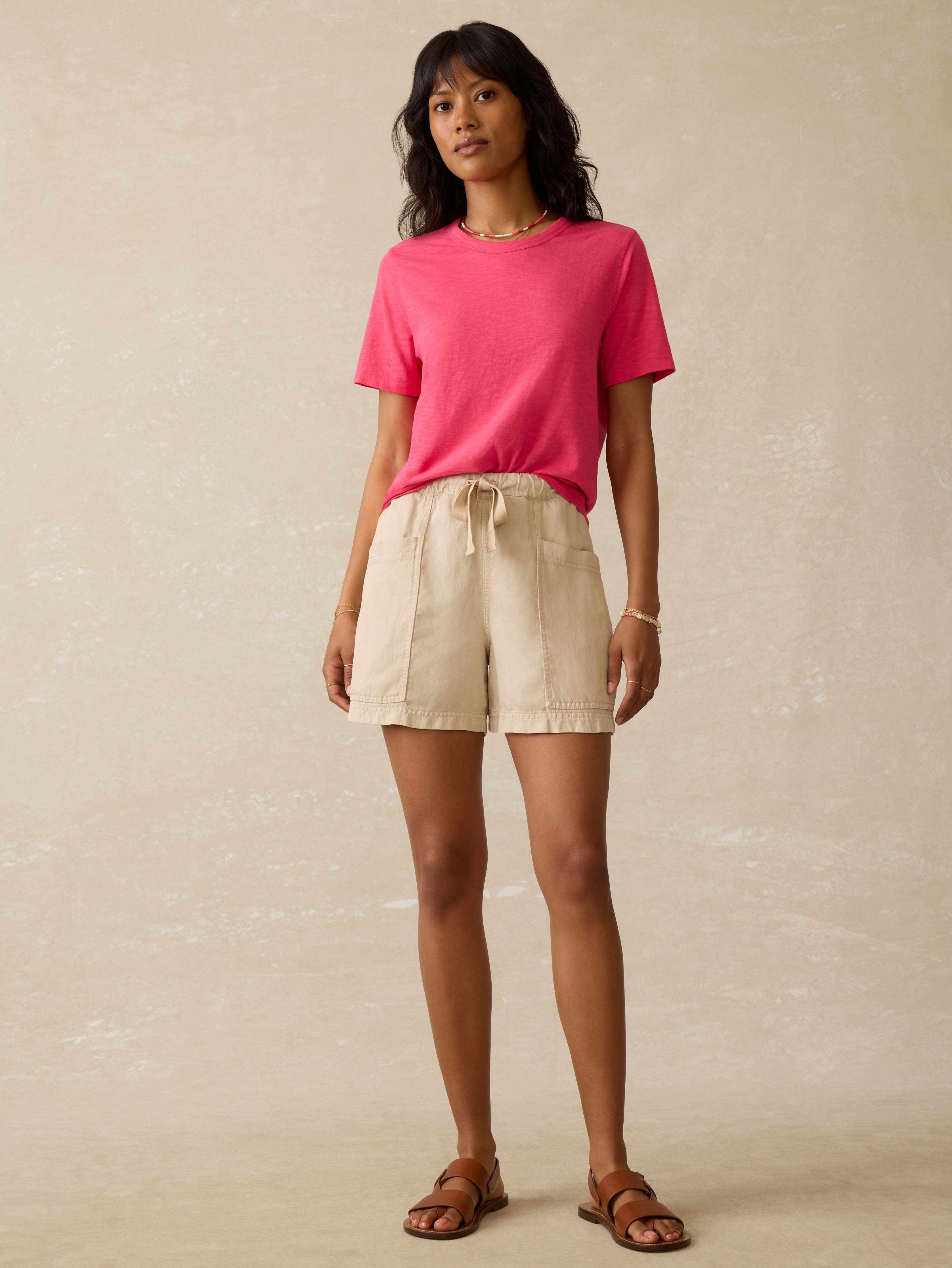 Sunwashed Regenerative Tee - Pink Flambe | Faherty Brand
