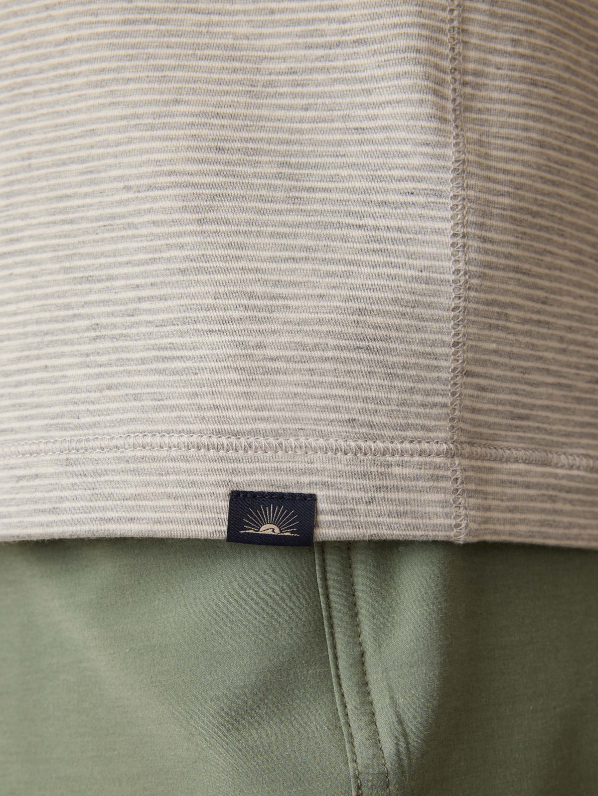  | Movement™ Quarter Zip - Grey Cove Stripe | Faherty Brand, image 5 of 5