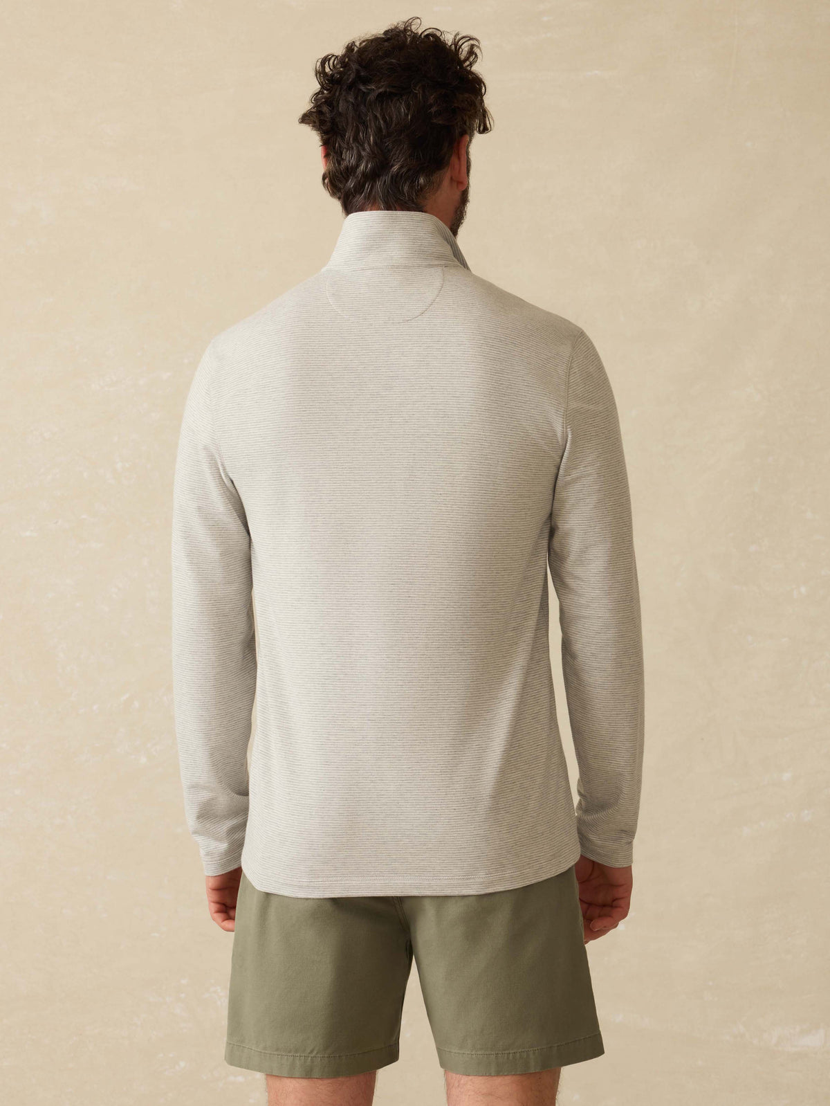  | Movement™ Quarter Zip - Grey Cove Stripe | Faherty Brand, image 4 of 5
