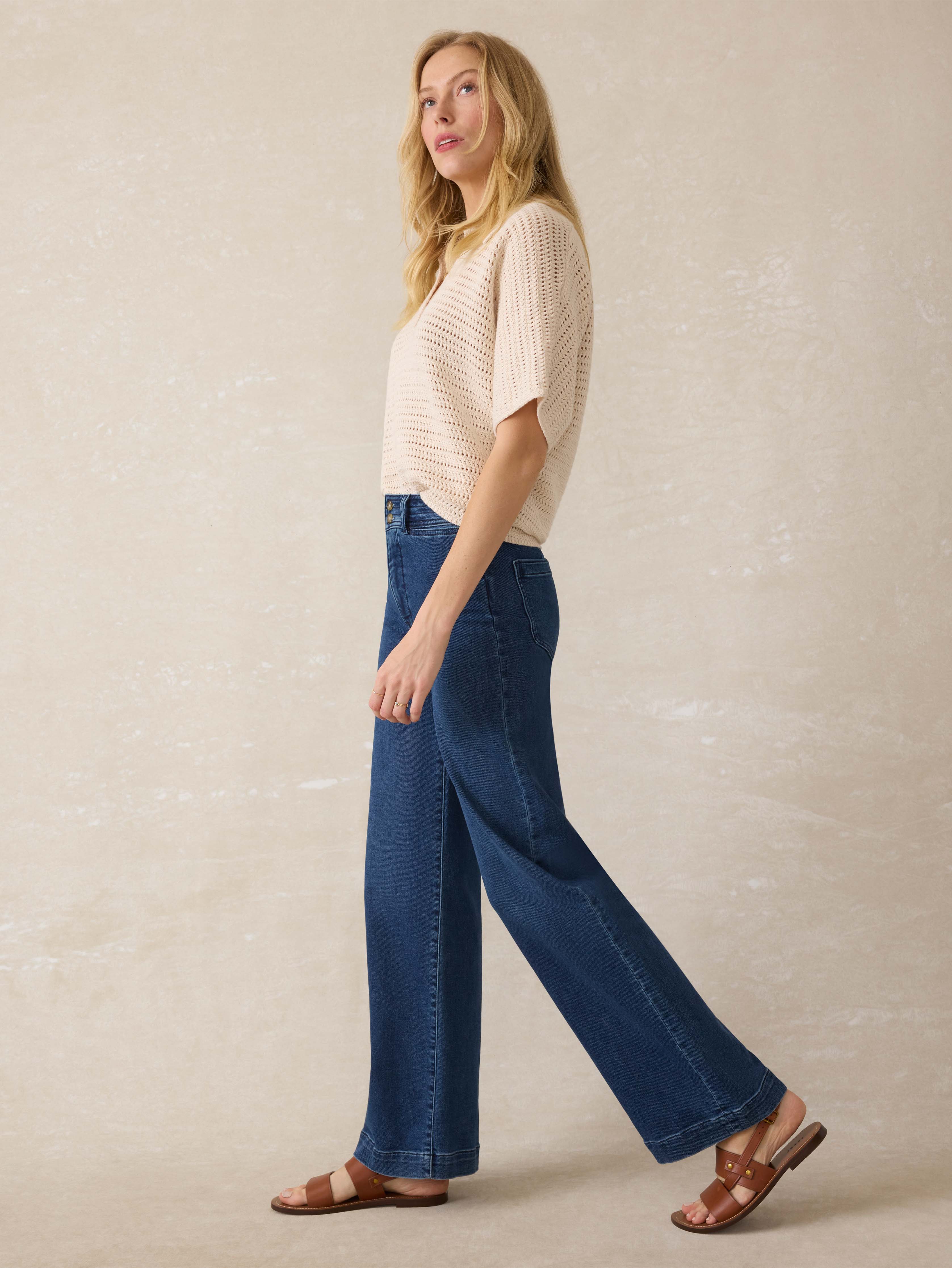 Stretch Terry Harbor Pant - Creekstone Wash | Faherty Brand