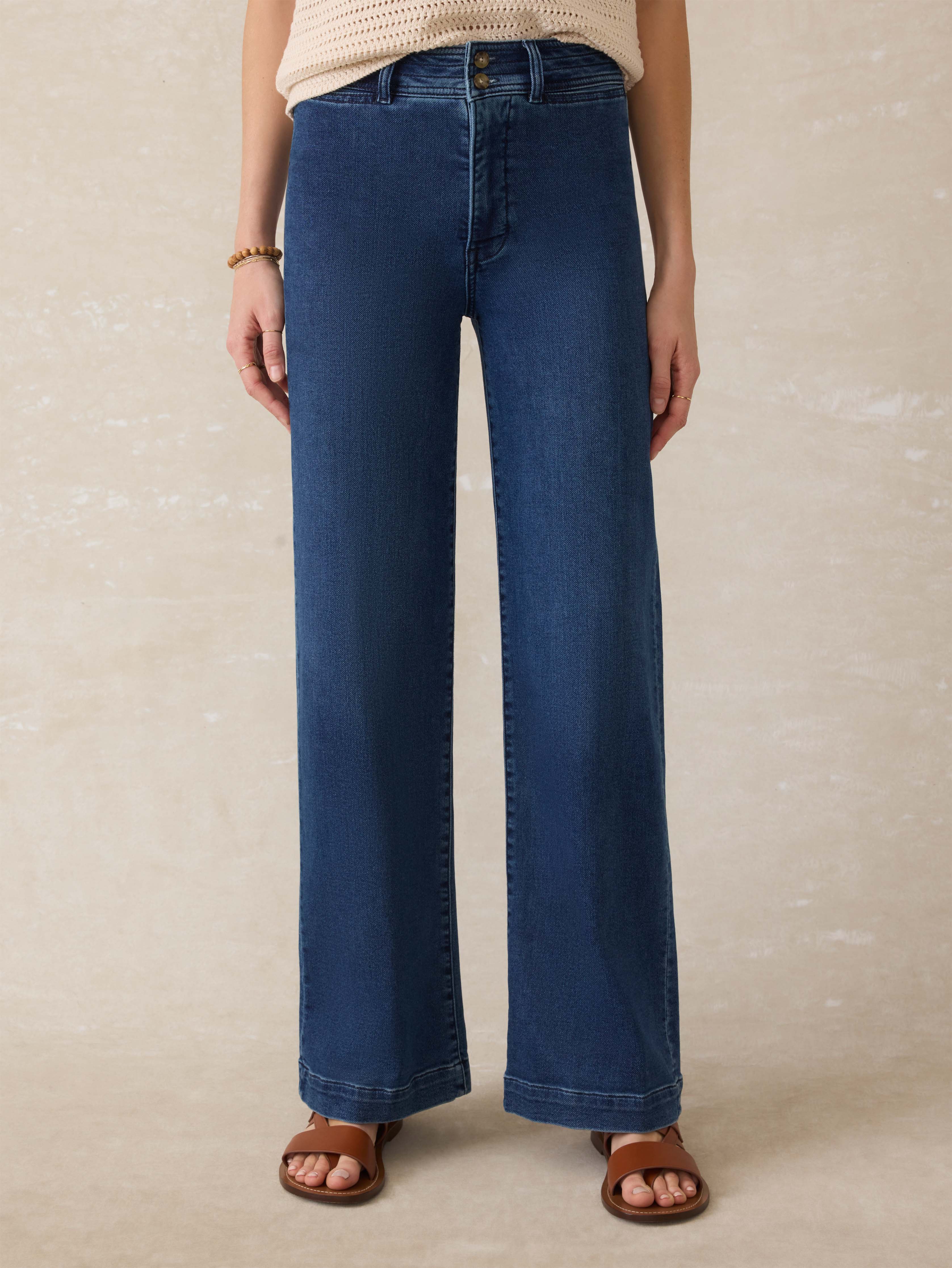 Stretch Terry Harbor Pant - Creekstone Wash | Faherty Brand