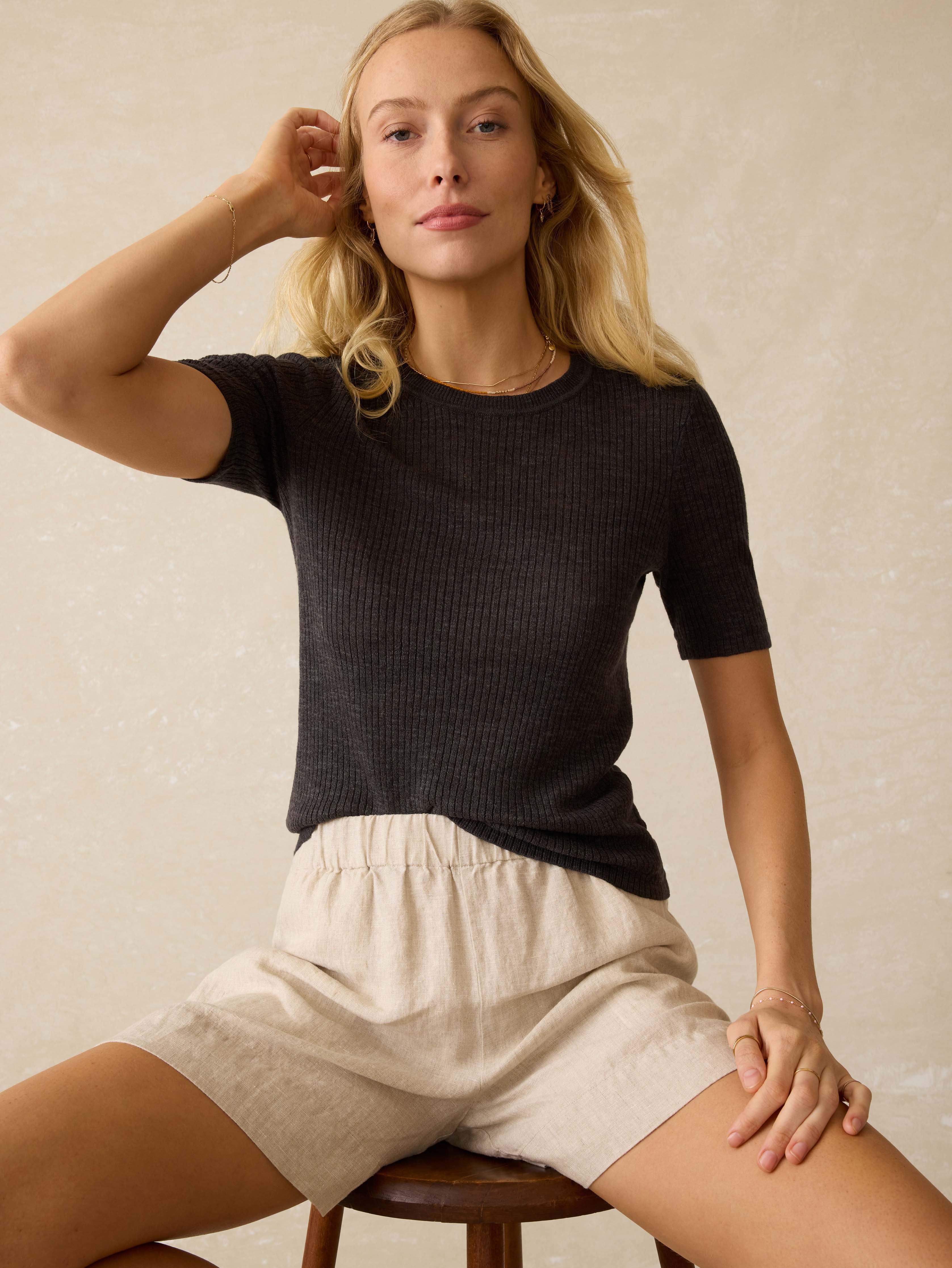 Laguna Linen Bayview Short - Flax | Faherty Brand
