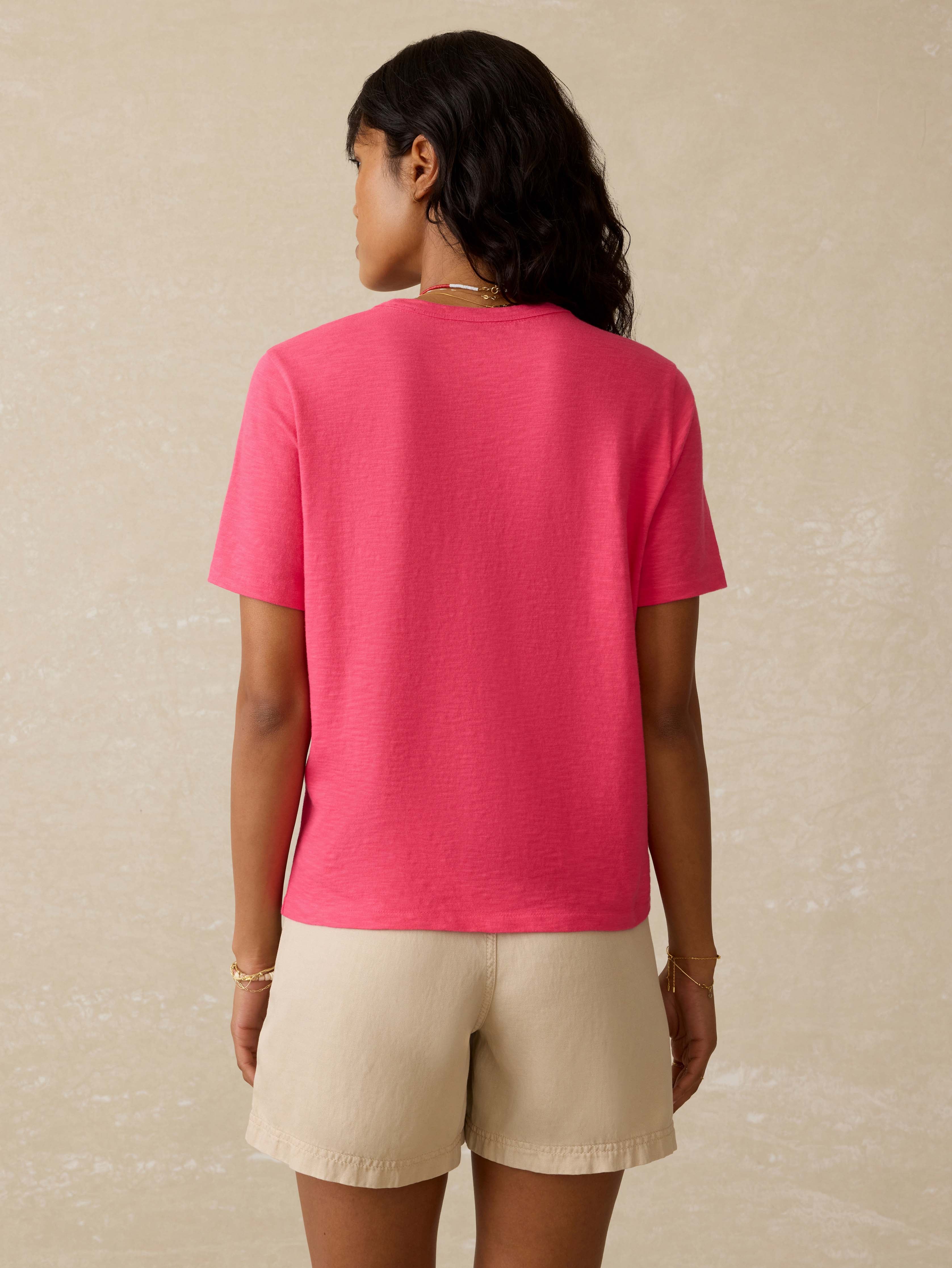 Sunwashed Regenerative Tee - Pink Flambe | Faherty Brand