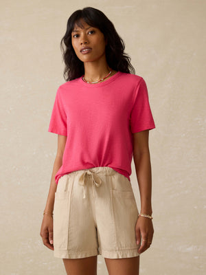 Sunwashed Regenerative Tee - Pink Flambe