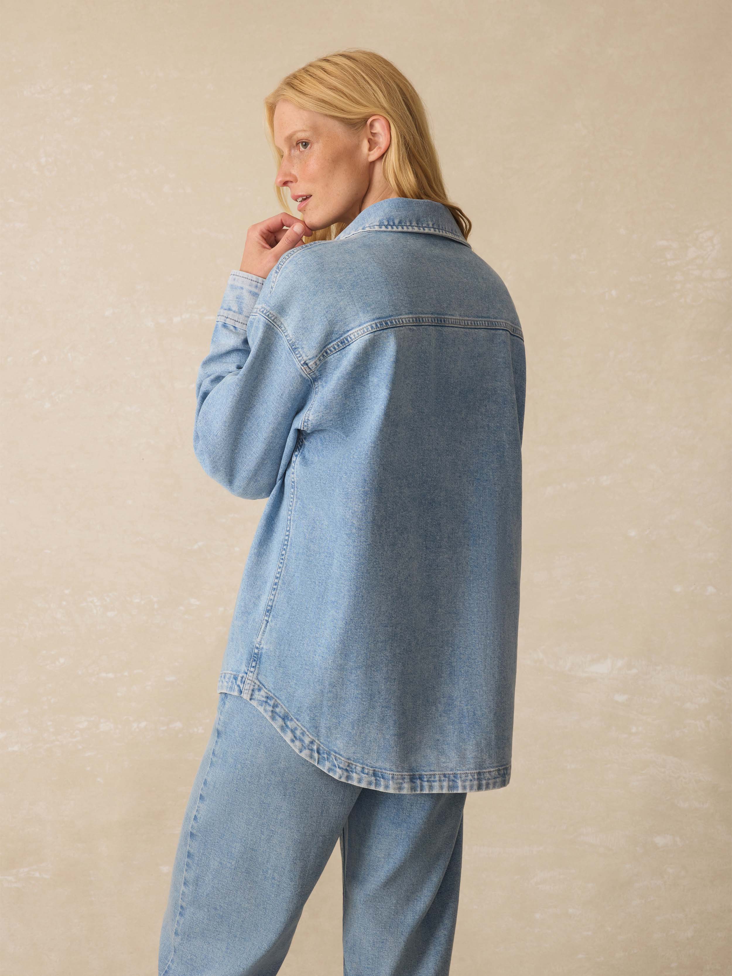 Linen Denim Jacket - Summer Seas Wash | Faherty Brand