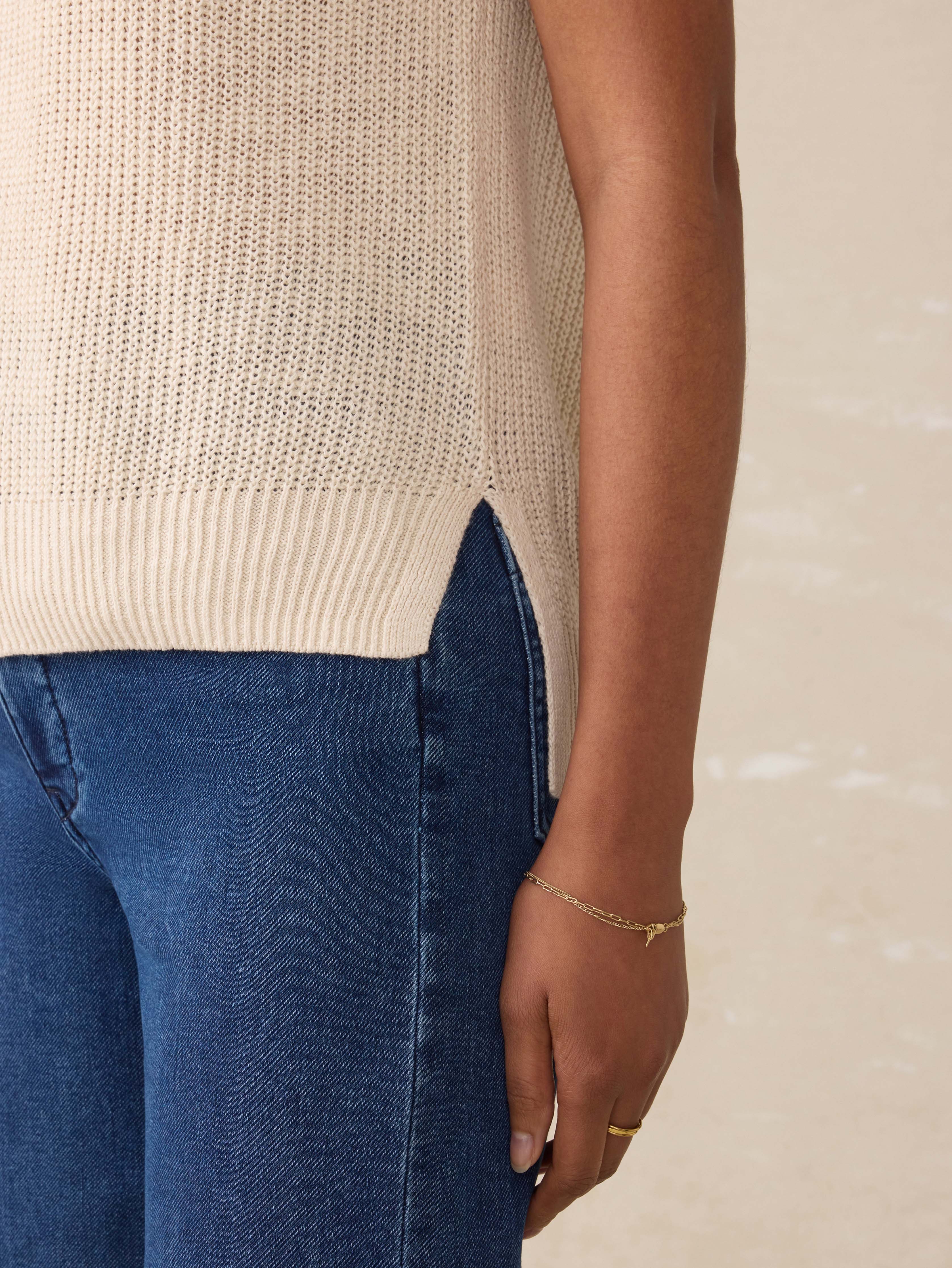 Miramar Linen Sweater Tank - Summer Sand | Faherty Brand