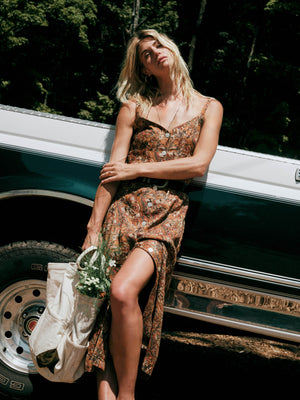 Linen Milo Dress - Victorian Garden