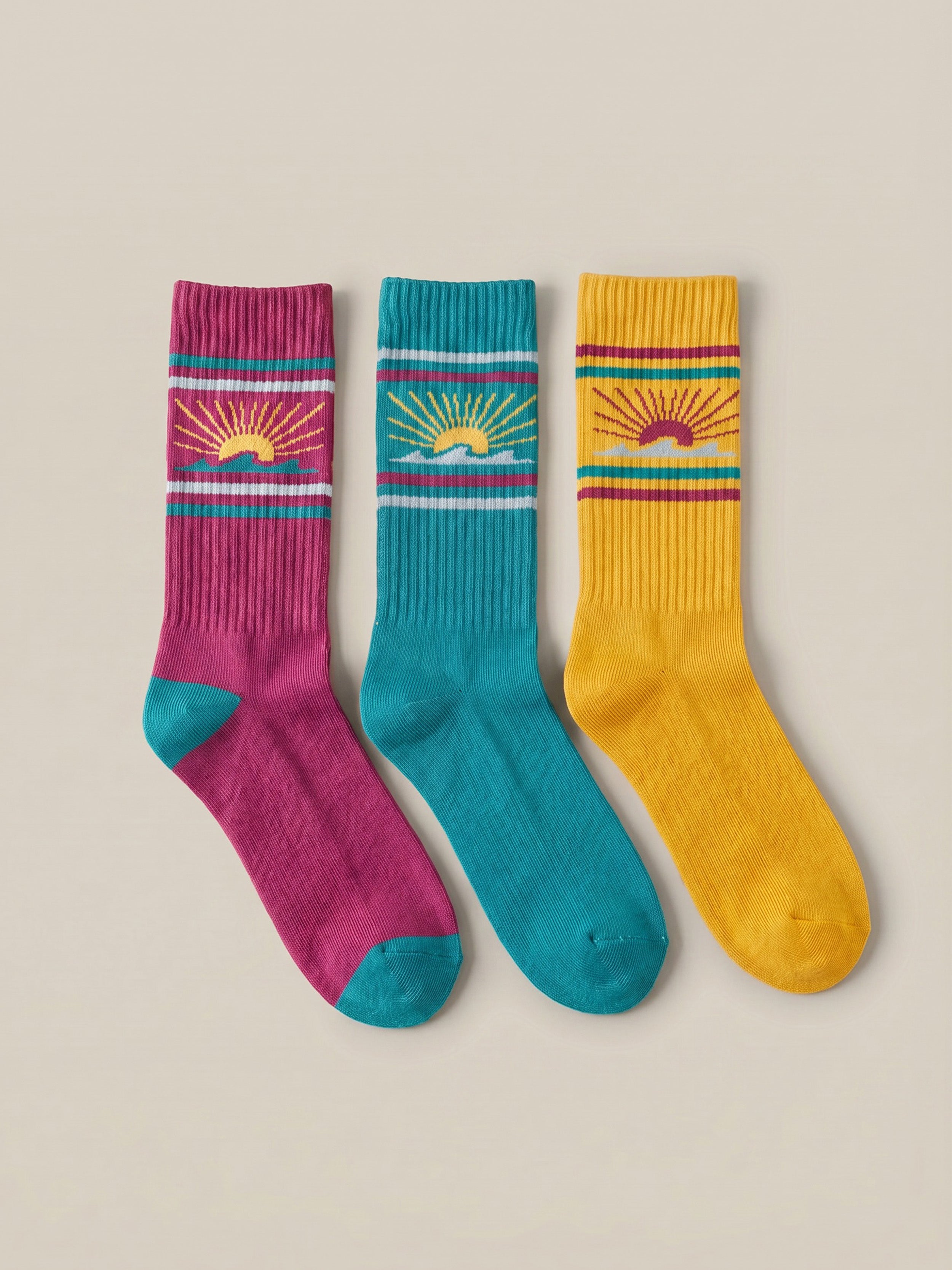 Sun & Waves 3 Pack Sock - Retro Waves | Faherty Brand